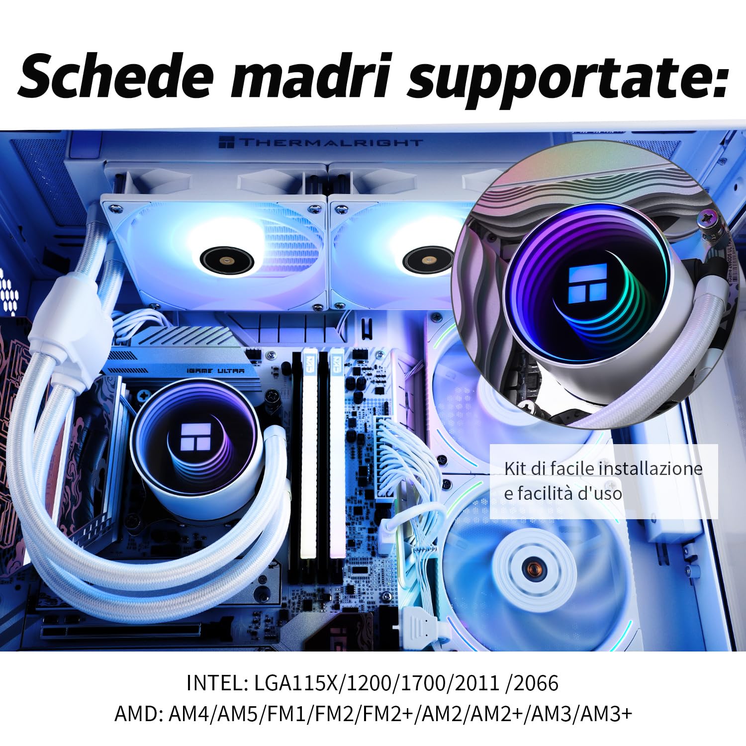 Tr Frozen Notte 240 BIANCO ARGB - Raffreddatore CPU - immagine 5