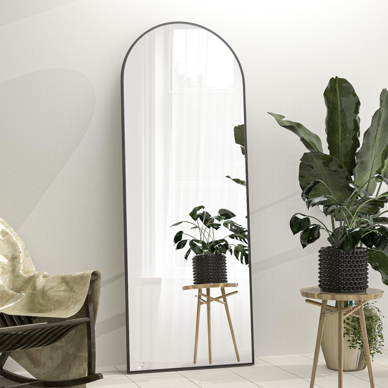 Neuweaby Specchio a Figura Intera 162x53 cm, Nero - immagine 2