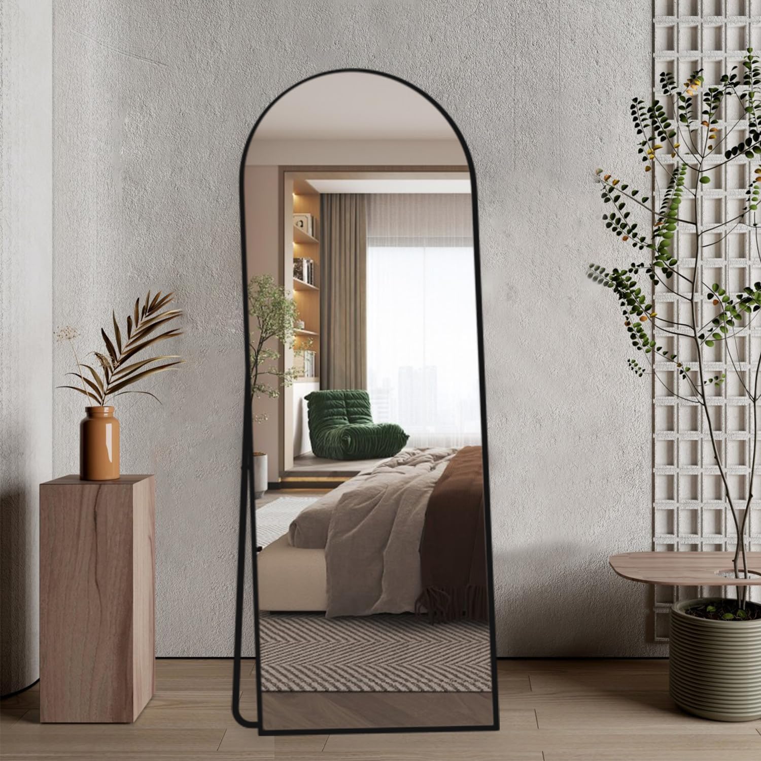 Neuweaby Specchio a Figura Intera 162x53 cm, Nero - immagine 3