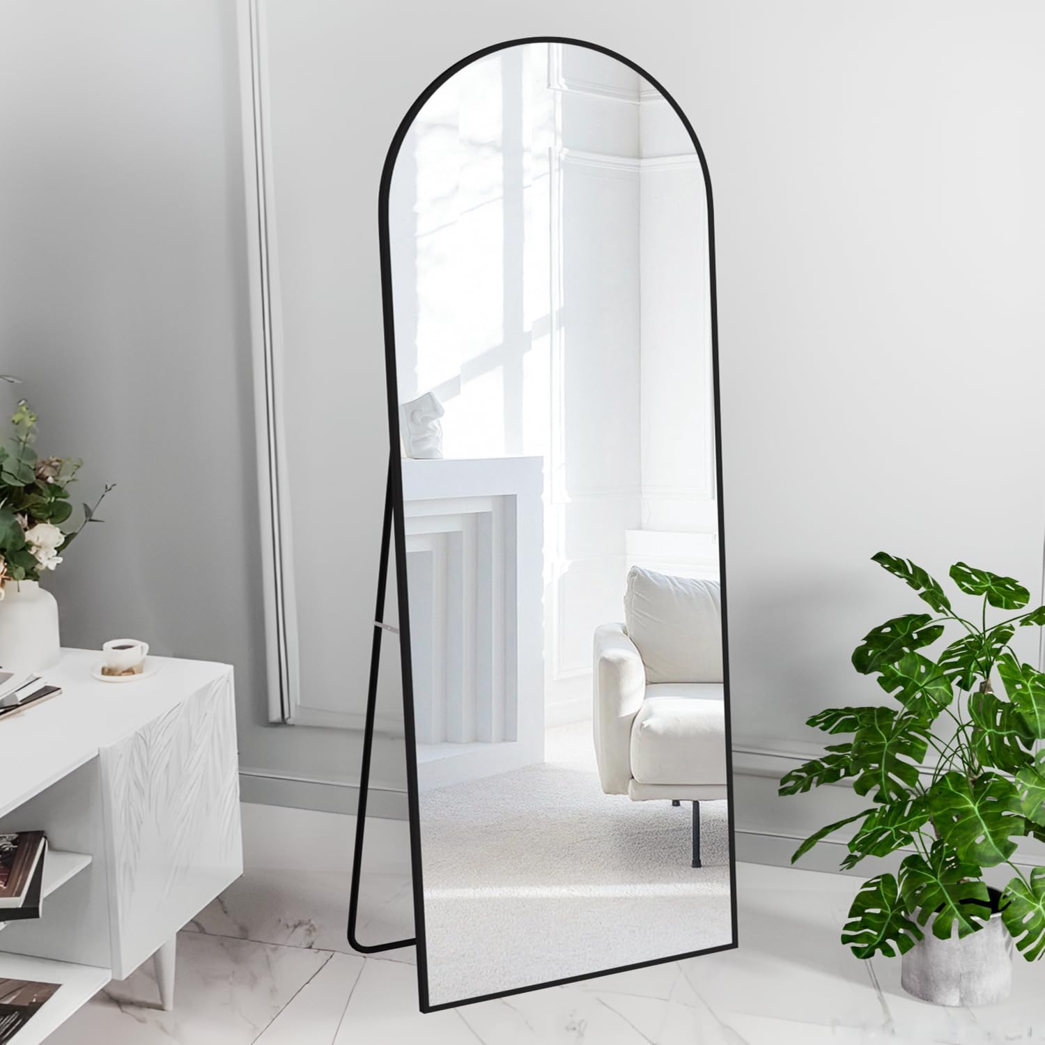 Neuweaby Specchio a Figura Intera 162x53 cm, Nero - immagine 7