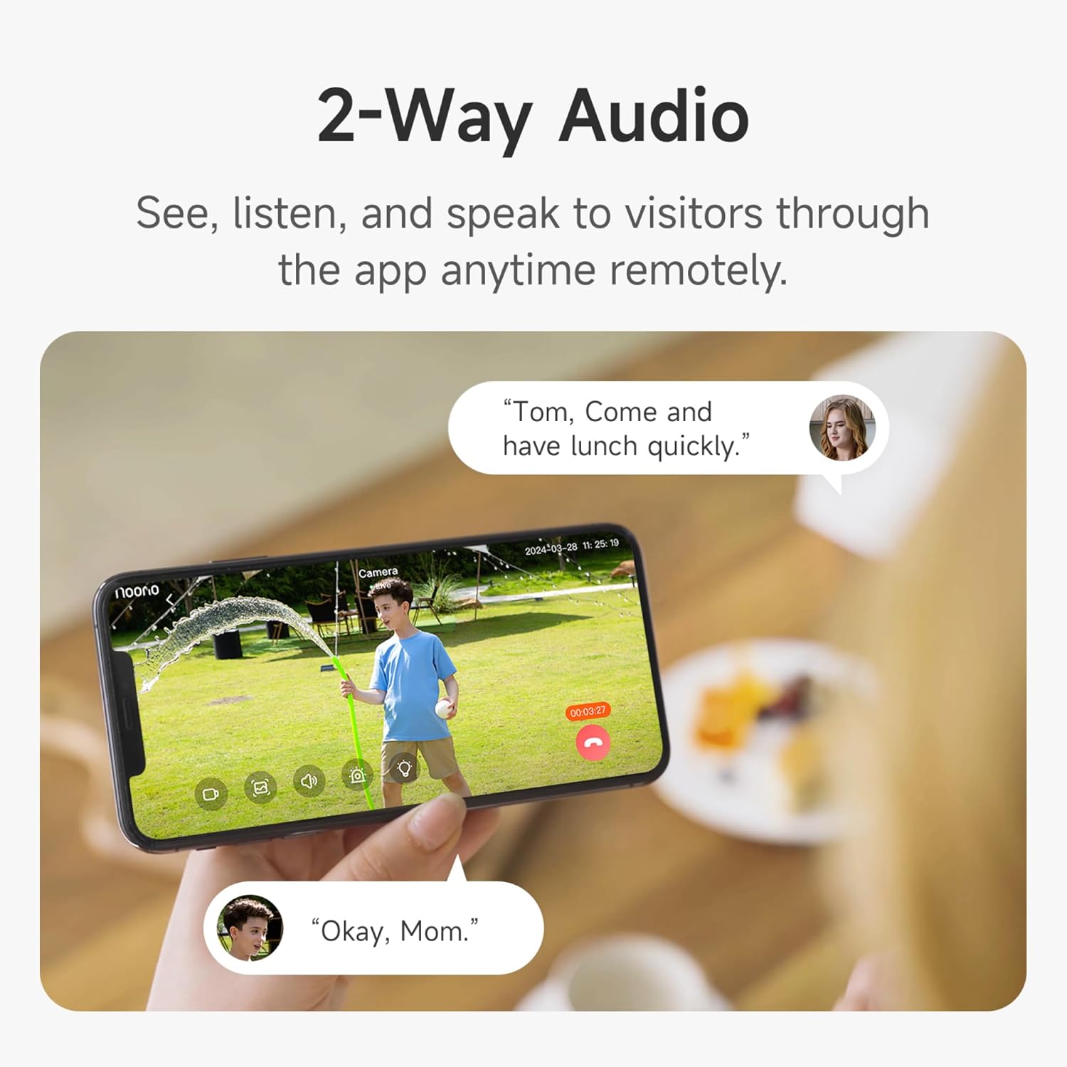 Noorio Telecamera WiFi Interno/Esterno Senza Fili - immagine 4
