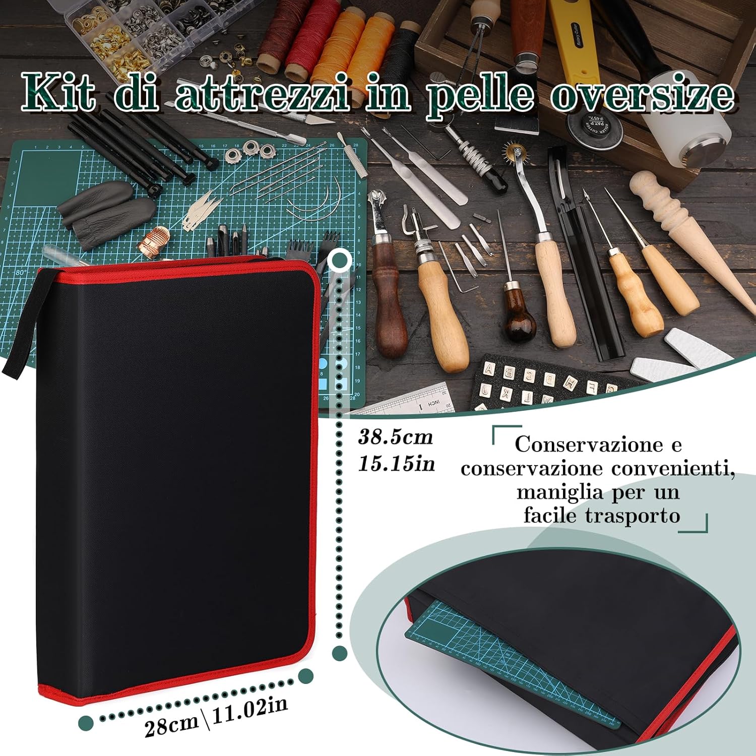 Kuppt Kit Strumenti per Lavorazione Pelle - immagine 3