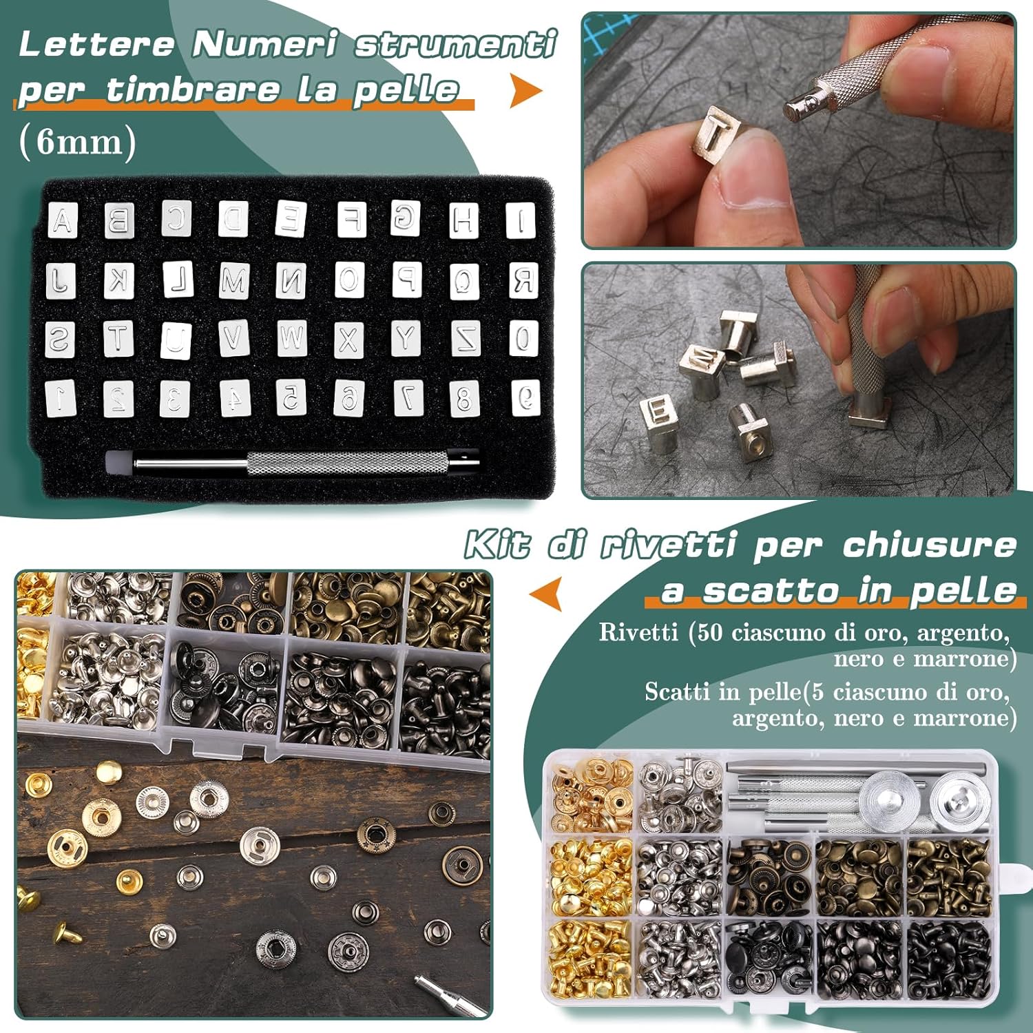 Kuppt Kit Strumenti per Lavorazione Pelle - immagine 4