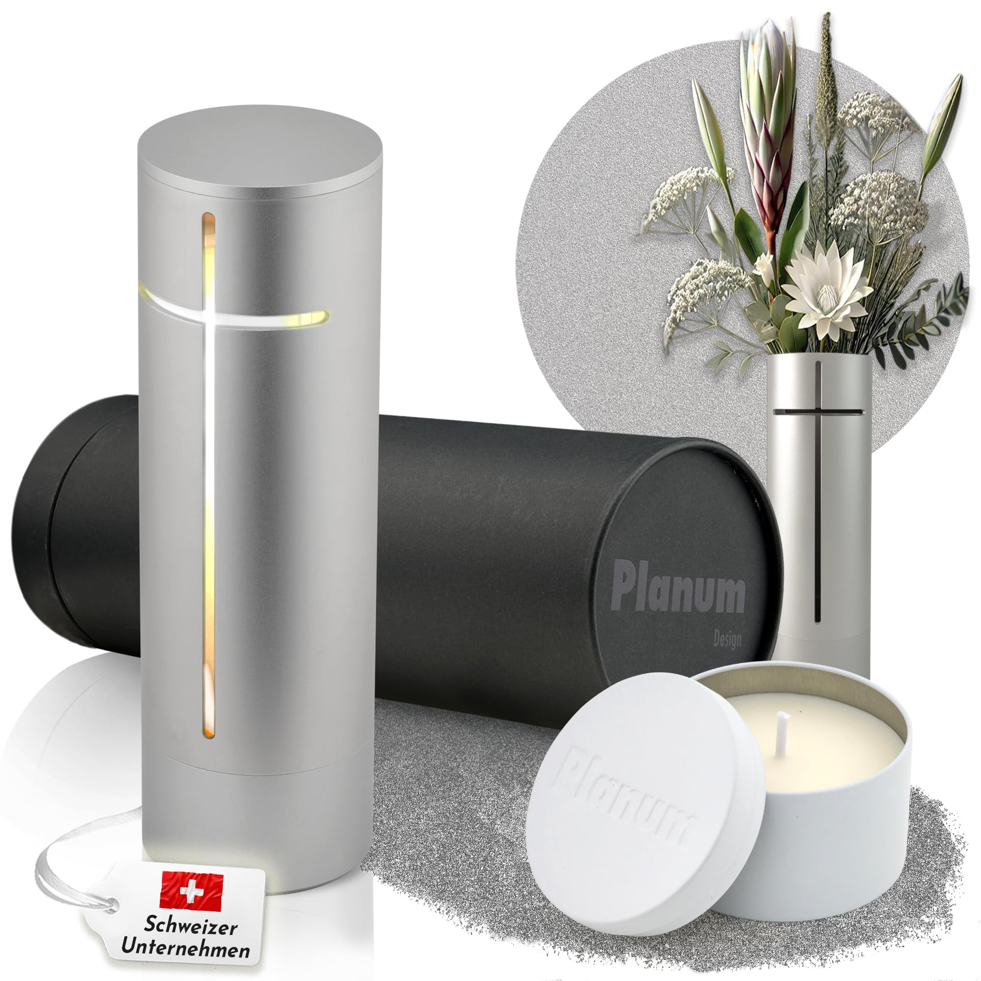 Planum Design Lanterna funeraria e vaso 2 in 1 29cm