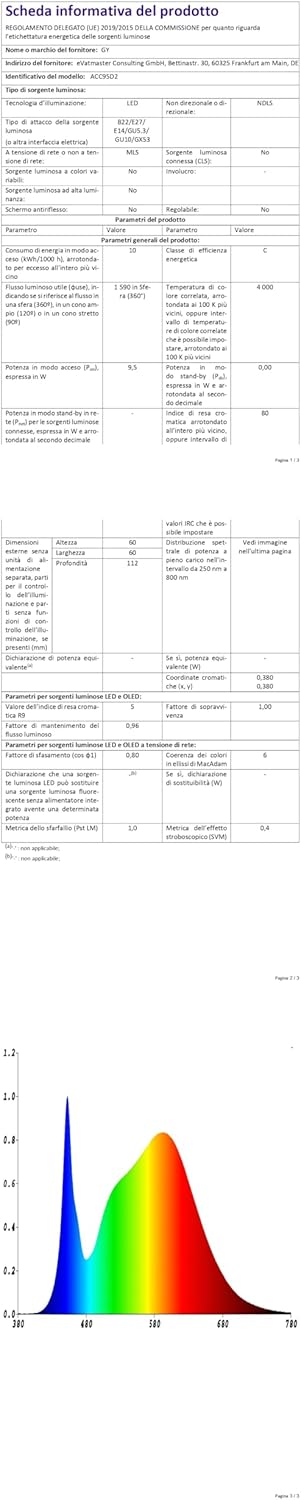Gy Lampadine LED E27 9.5W (100W) 4000K, 12 pezzi - immagine 11