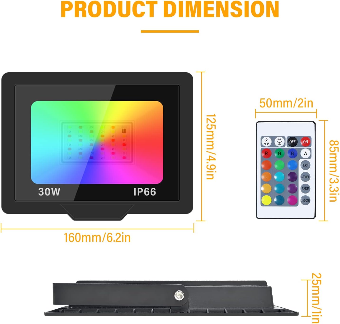 Skyworld 4 Pezzi 30W Faretti RGB da Esterno - immagine 2