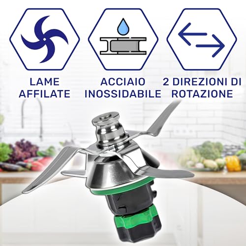 MONTERAL Gruppo Lame e Guarnizione per Vorwerk Bimby TM6 - immagine 4