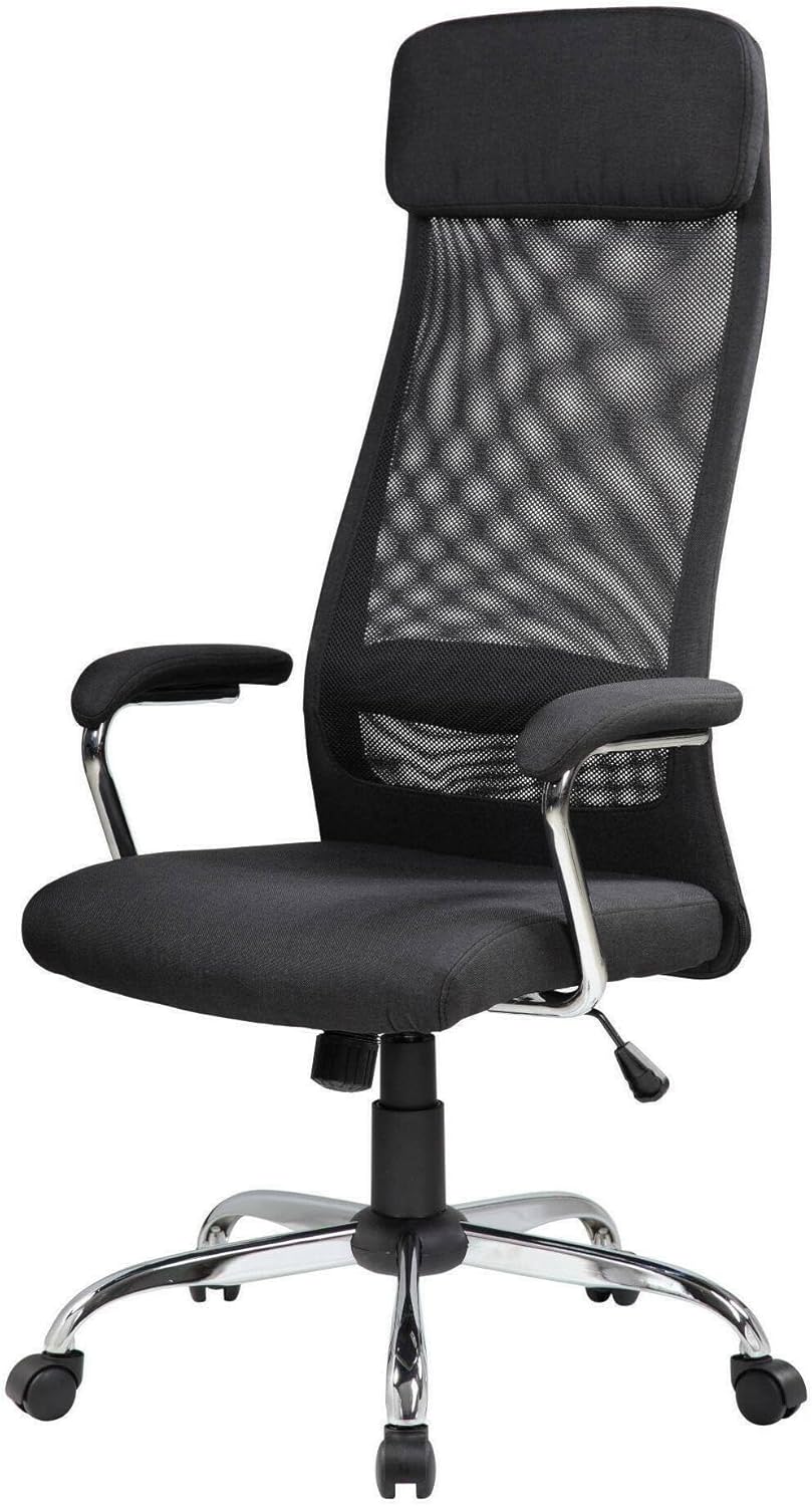 Dmora Sedia con Ruote Umeno Nera Regolabile - immagine 1