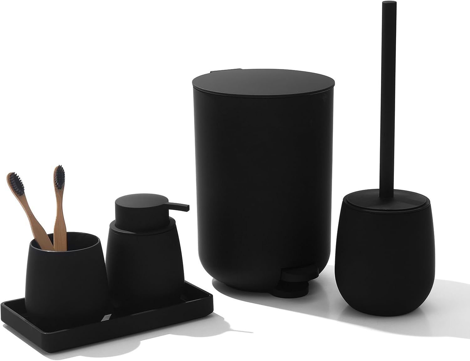 Ajeungain Set Bagno Accessori Completo Nero - immagine 1