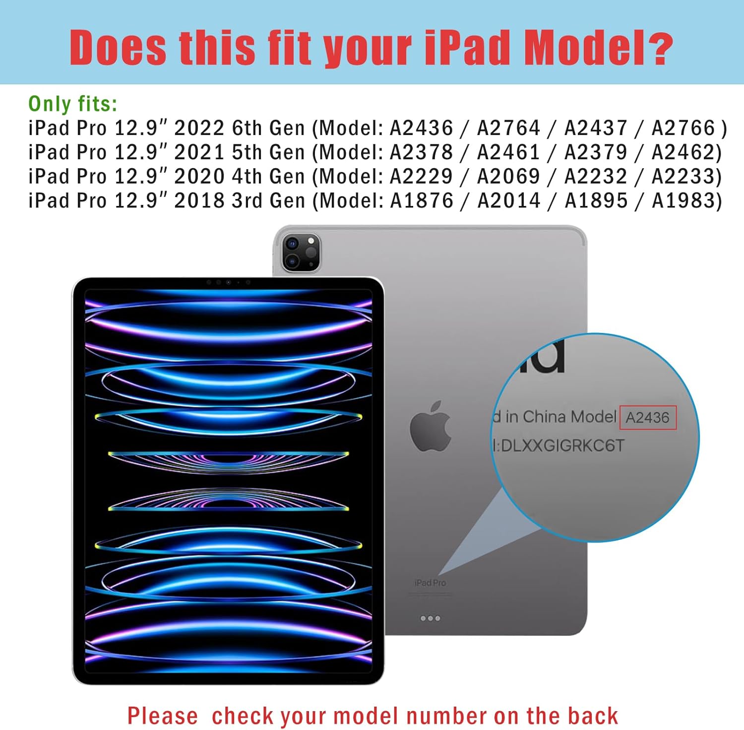 Procase Cover iPad Pro 12,9 Pollici, Nero - immagine 2