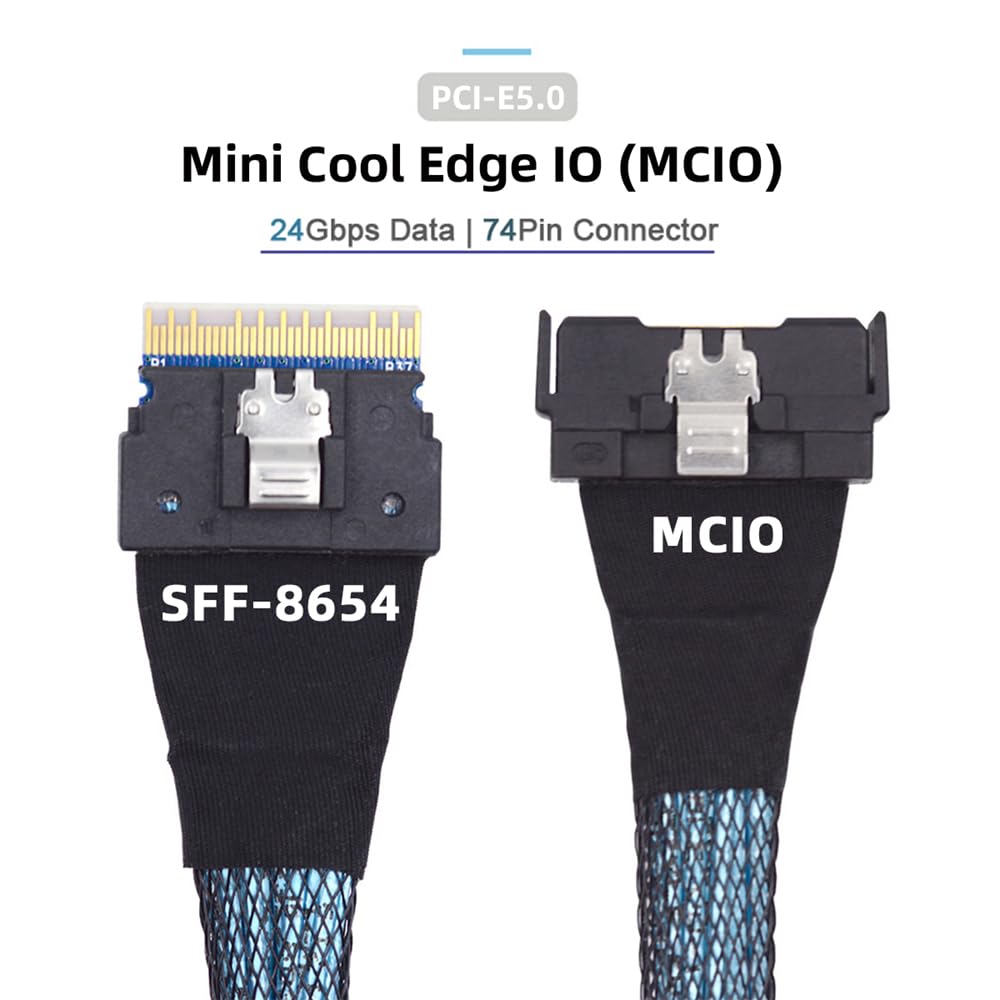 Nfhk Cavo Prolunga PCI-E 5.0 Mini Cool Edge IO MCIO - immagine 3