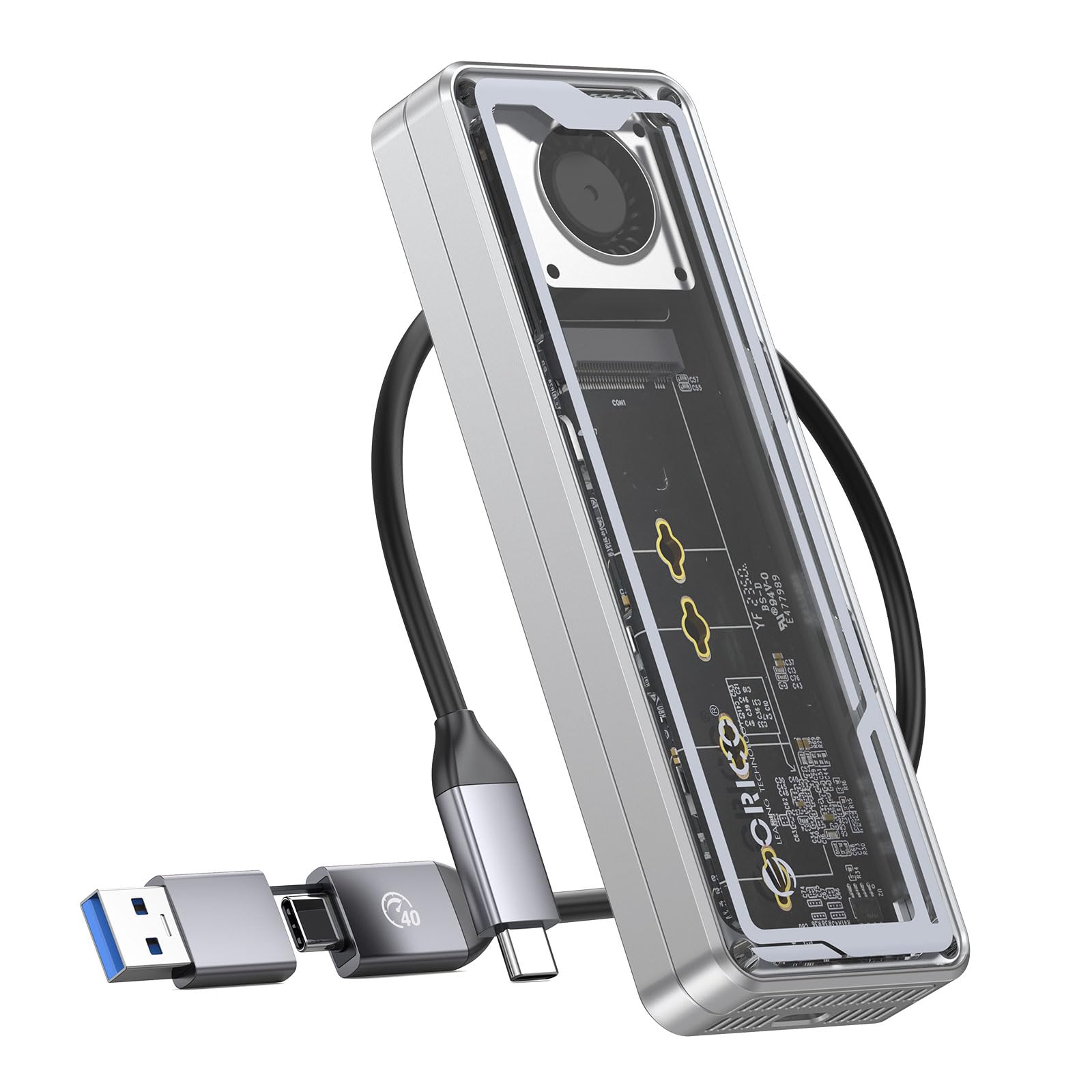 Orico 40Gbps Case SSD M2 NVMe con Ventilatore