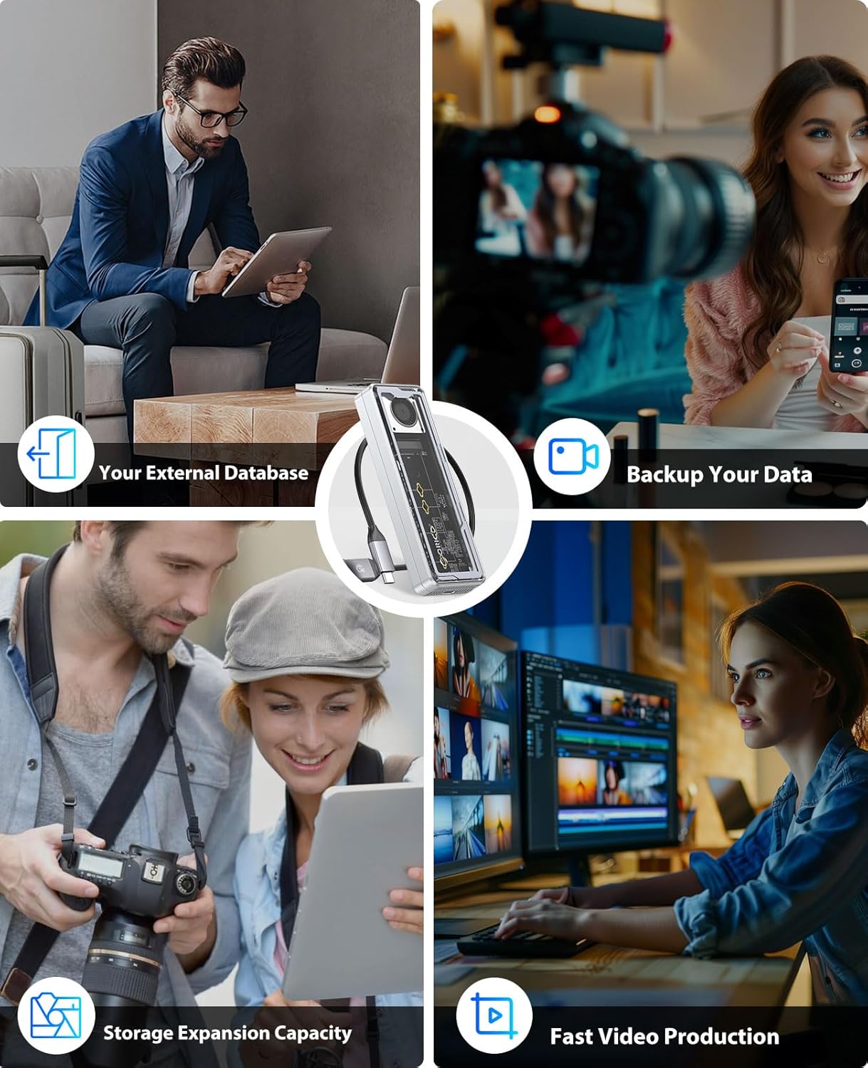 Orico 40Gbps Case SSD M2 NVMe con Ventilatore - immagine 6