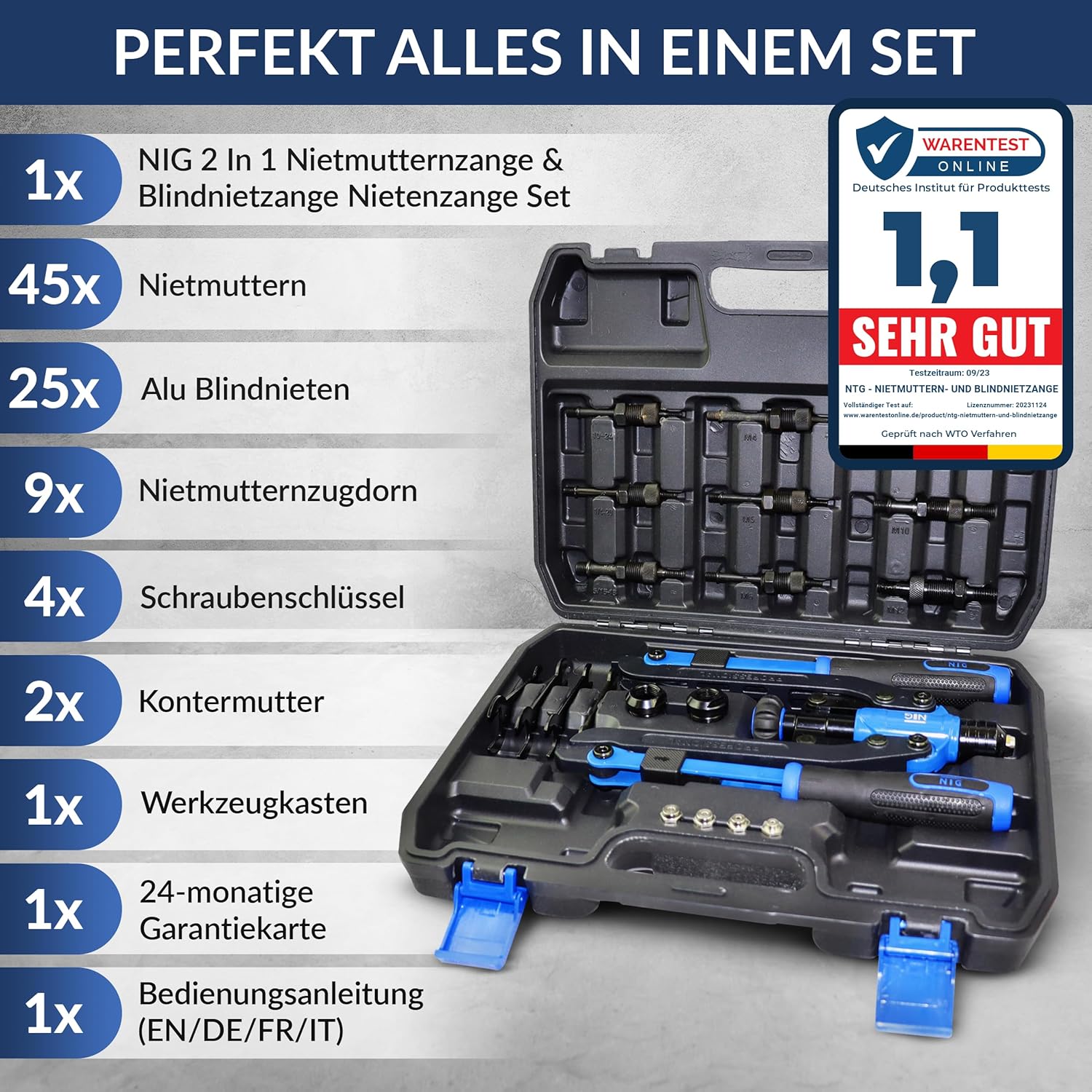 NTG Pinza per Rivetti e Dadi Rivetti 2 in 1 - immagine 5