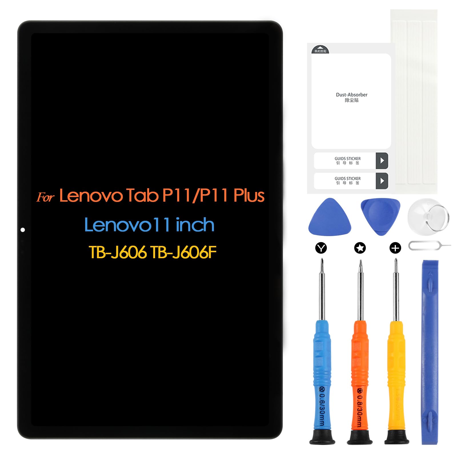 LCD Schermo per Lenovo Tab P11/P11 Plus 11 pollici, Nero