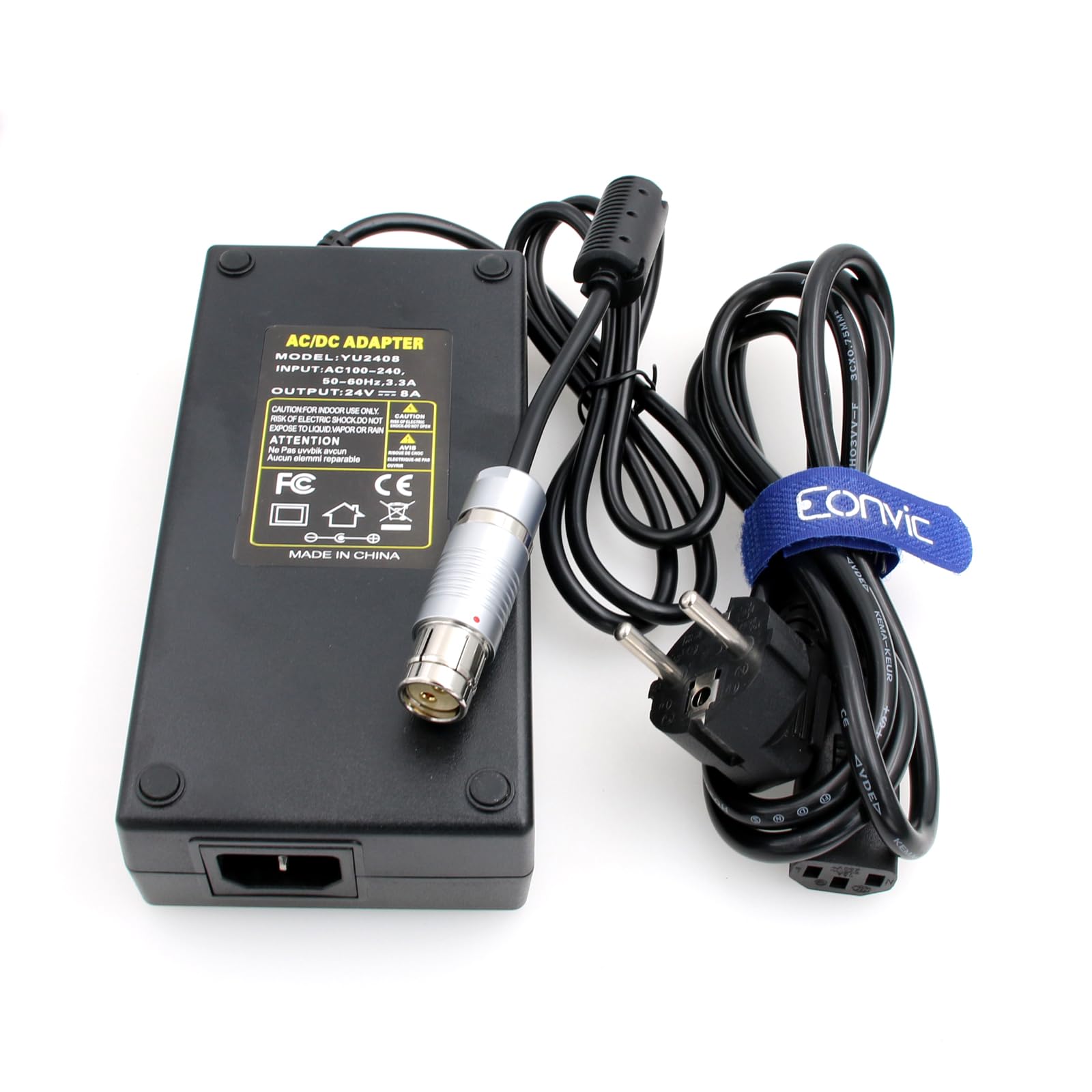 Eonvic Fischer 2 pin Female Power Adapter 24V 8A