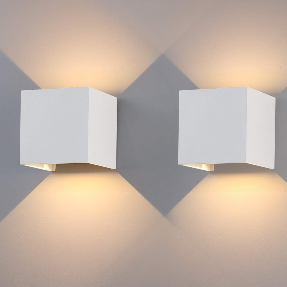 Klighten Lampada da Parete LED 12W, 2 Pezzi, Bianca