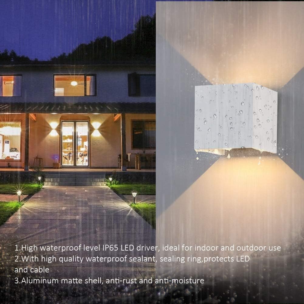 Klighten Lampada da Parete LED 12W, 2 Pezzi, Bianca - immagine 4