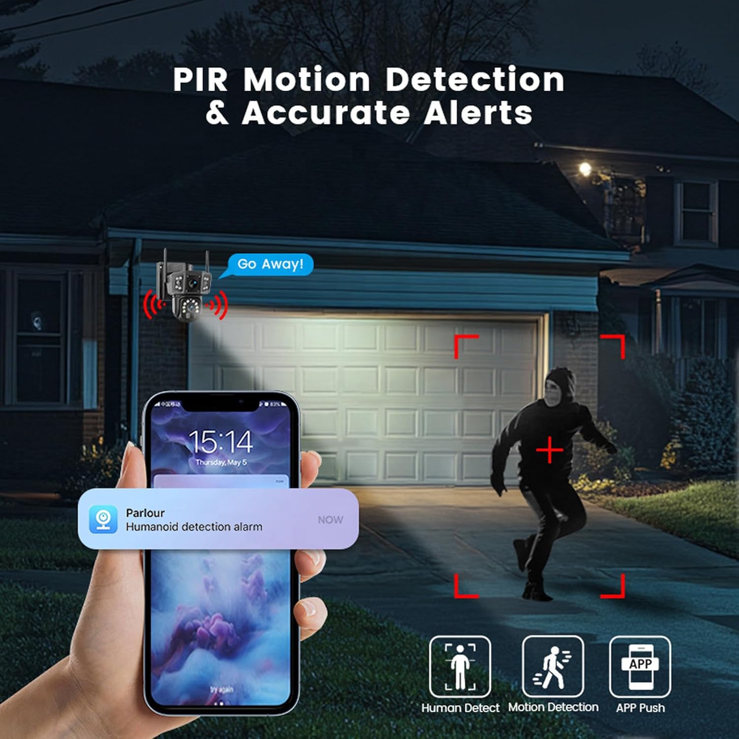 Banapoy Telecamera Sicurezza Solare 4K Wireless Esterno - immagine 5