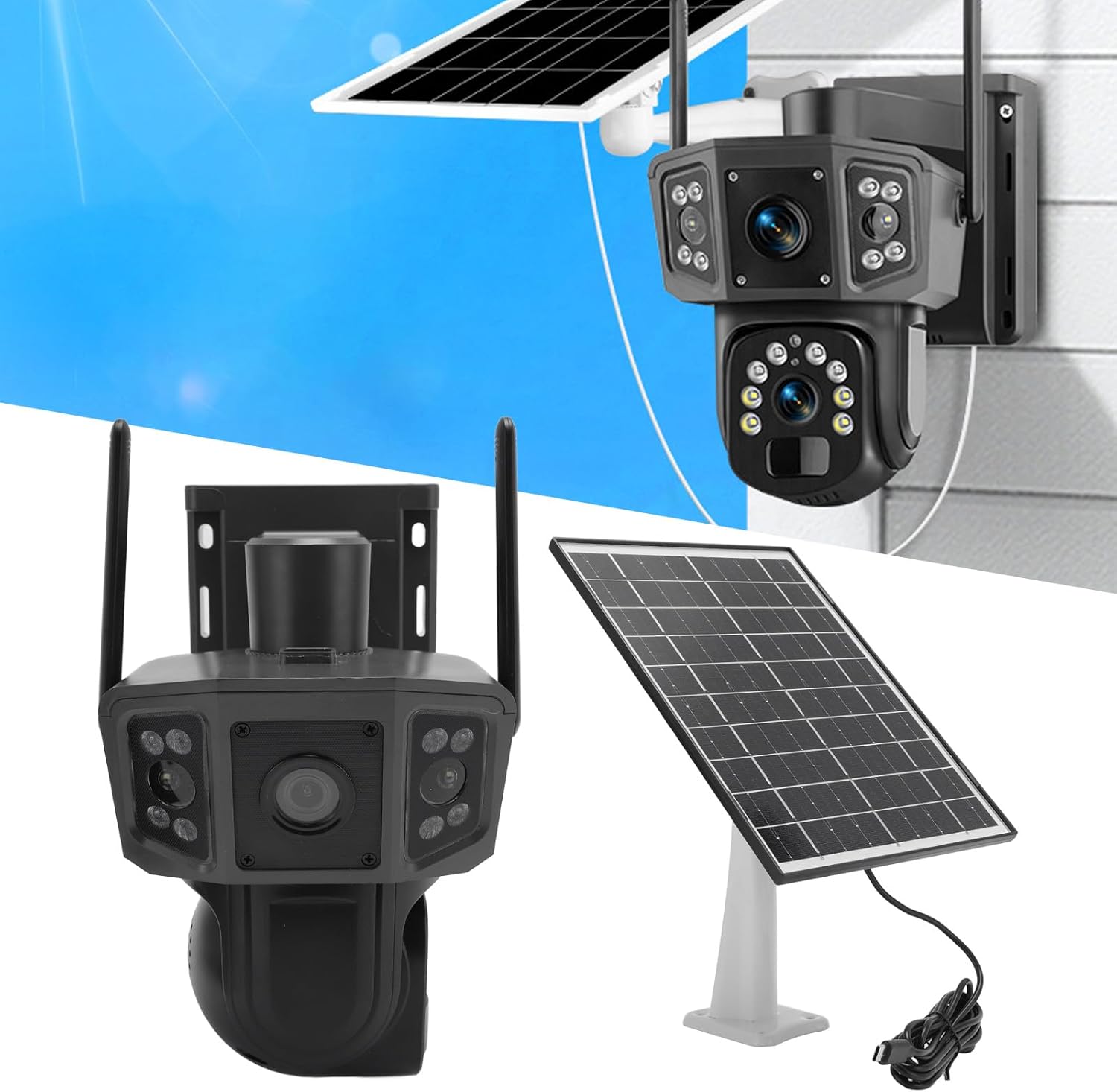 Banapoy Telecamera Sicurezza Solare 4K Wireless Esterno - immagine 6