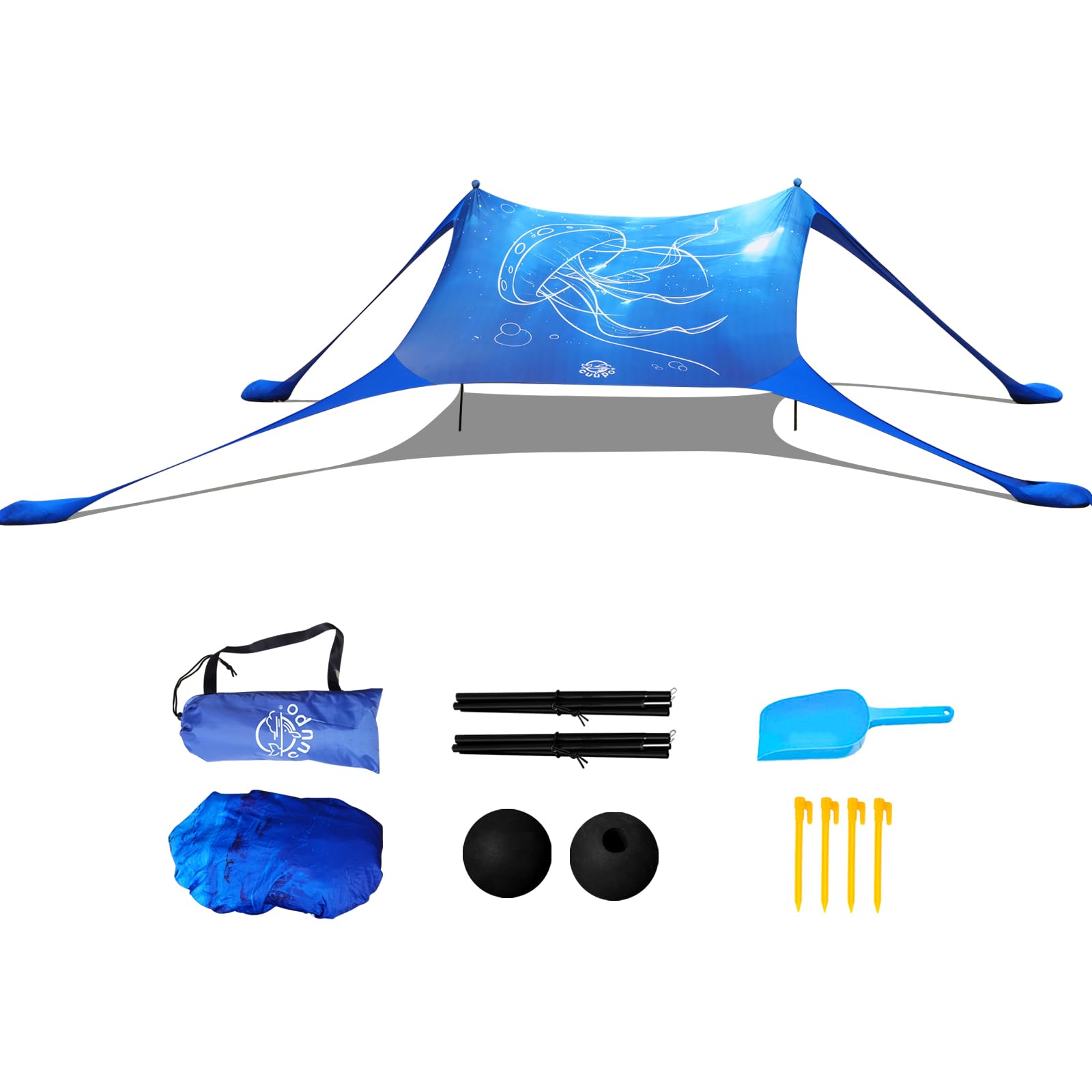 Cuupo Tenda da Spiaggia Pop Up 160x200cm Medusa