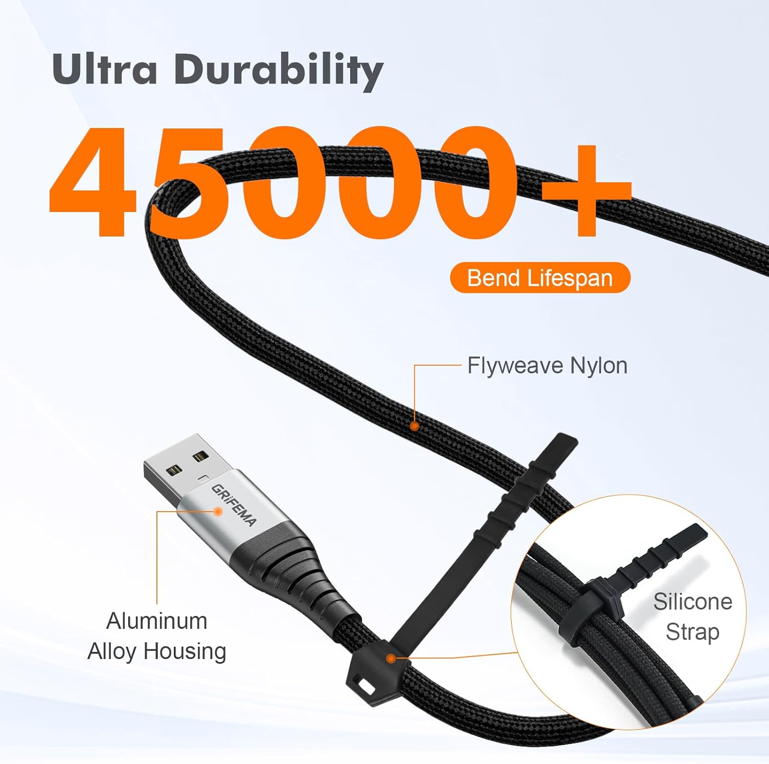 Grifema Cavo USB-A a USB-C 2m Intrecciato in Nylon - immagine 3