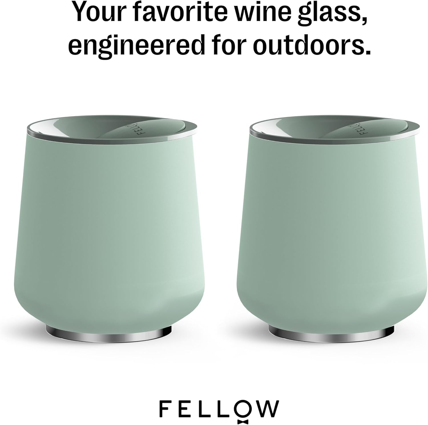 Fellow Ruby Bicchieri da Vino Set 2, Menta Chips - immagine 2