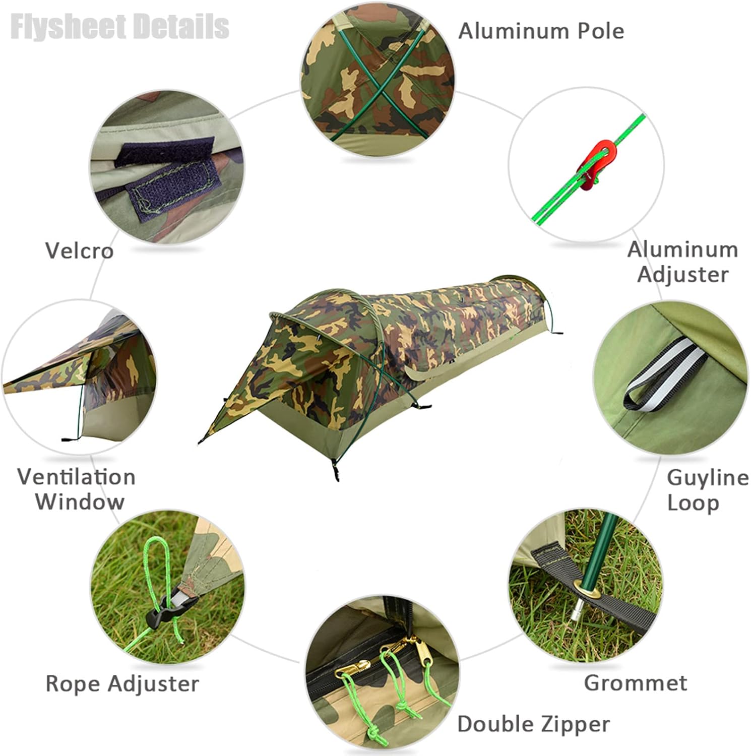 GEERTOP Bivy Tent, 2 Unisex - immagine 2