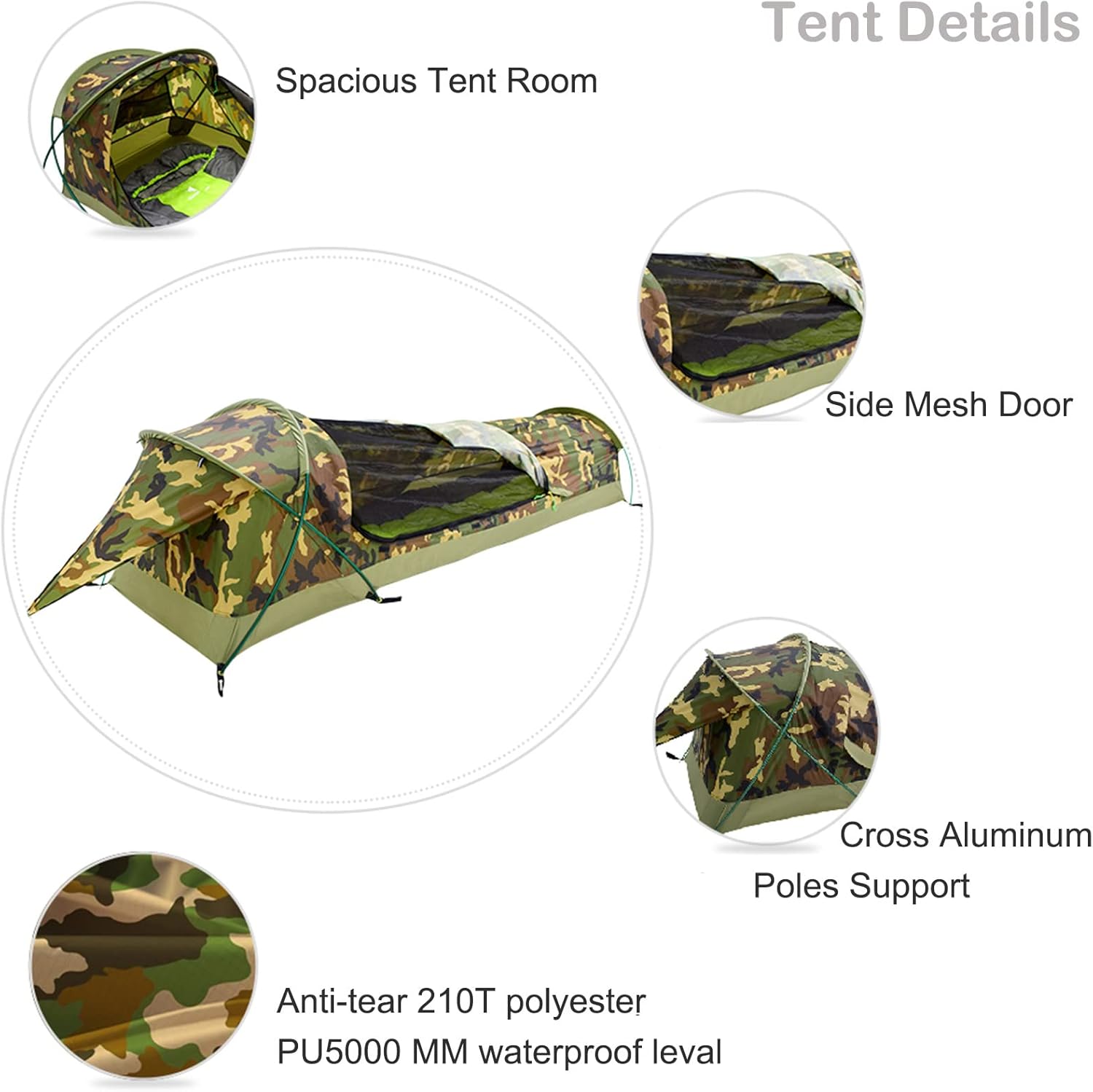 GEERTOP Bivy Tent, 2 Unisex - immagine 3