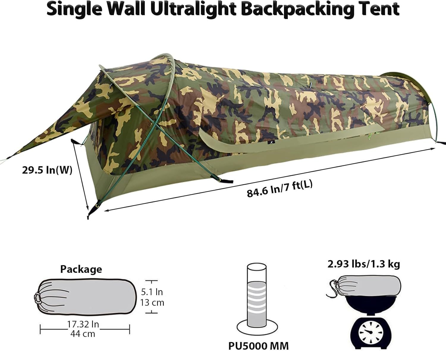 GEERTOP Bivy Tent, 2 Unisex - immagine 5