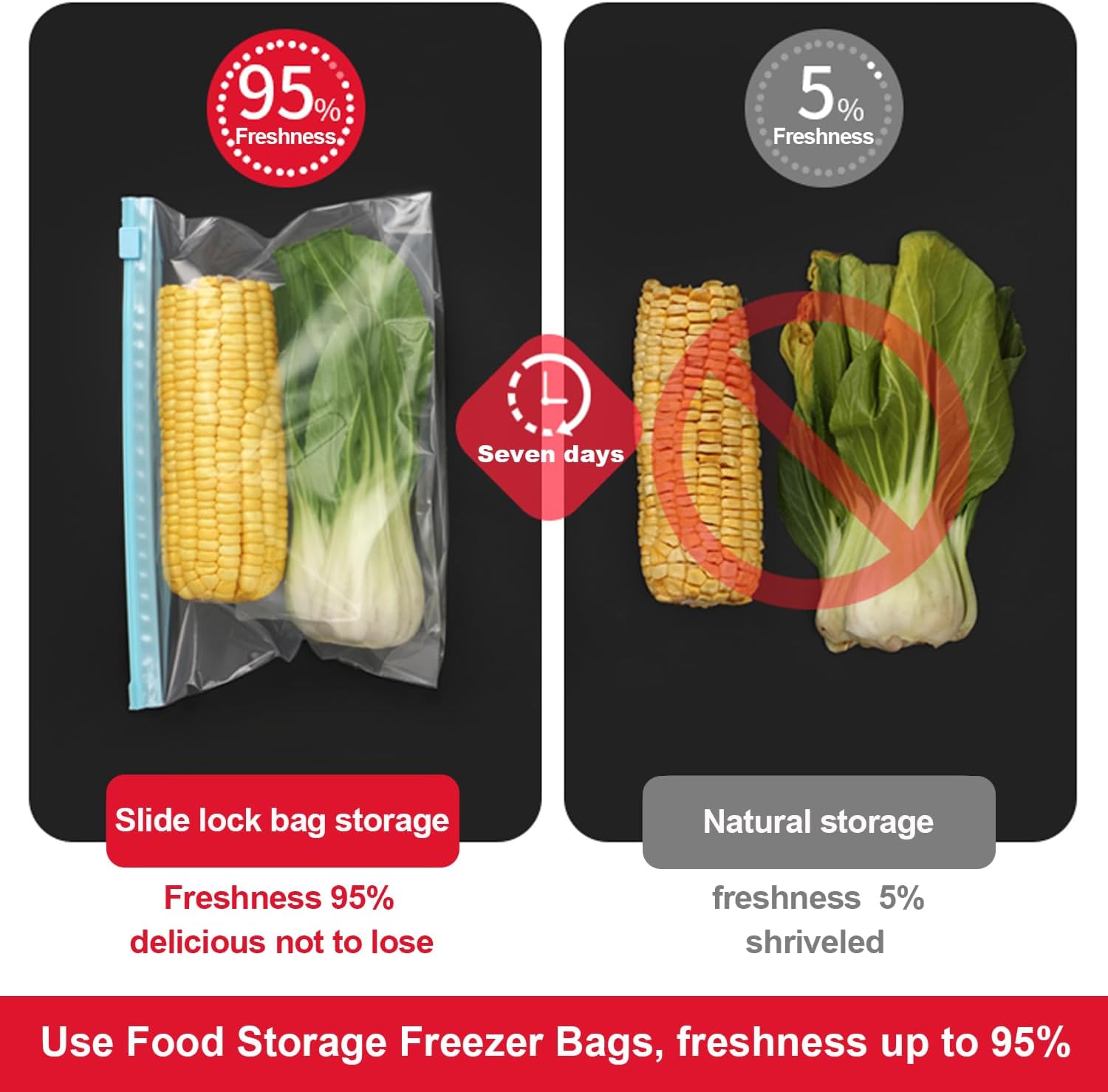 Generic 60 Sacchetti Alimentari Riutilizzabili con Zip - immagine 6