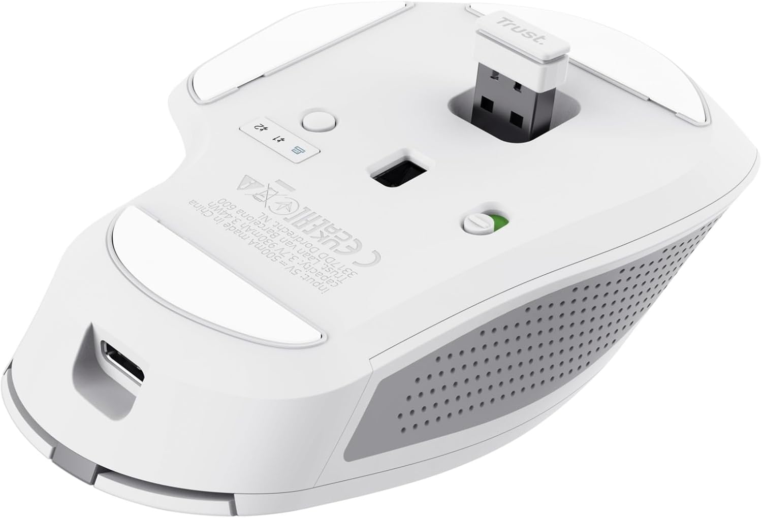 Trust Ozaa+ Mouse Wireless Bluetooth + 2.4GHz, Bianco - immagine 14