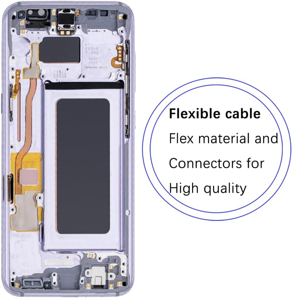 Display TFT per Samsung Galaxy S8 LCD, Grigio con cornice - immagine 4