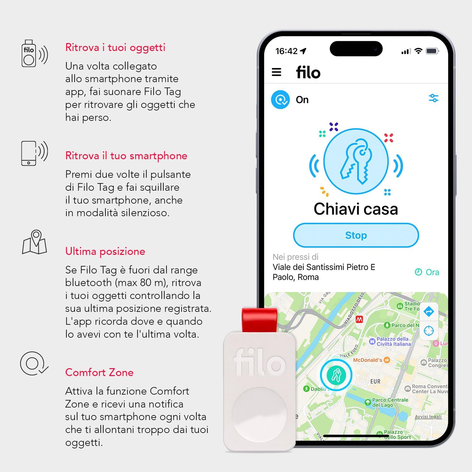 Filo Tag - Localizzatore Bluetooth Trova Oggetti - immagine 5