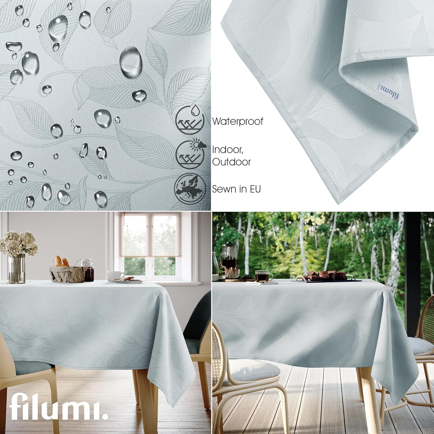Filumi Tovaglia 150x350cm Argento - immagine 3