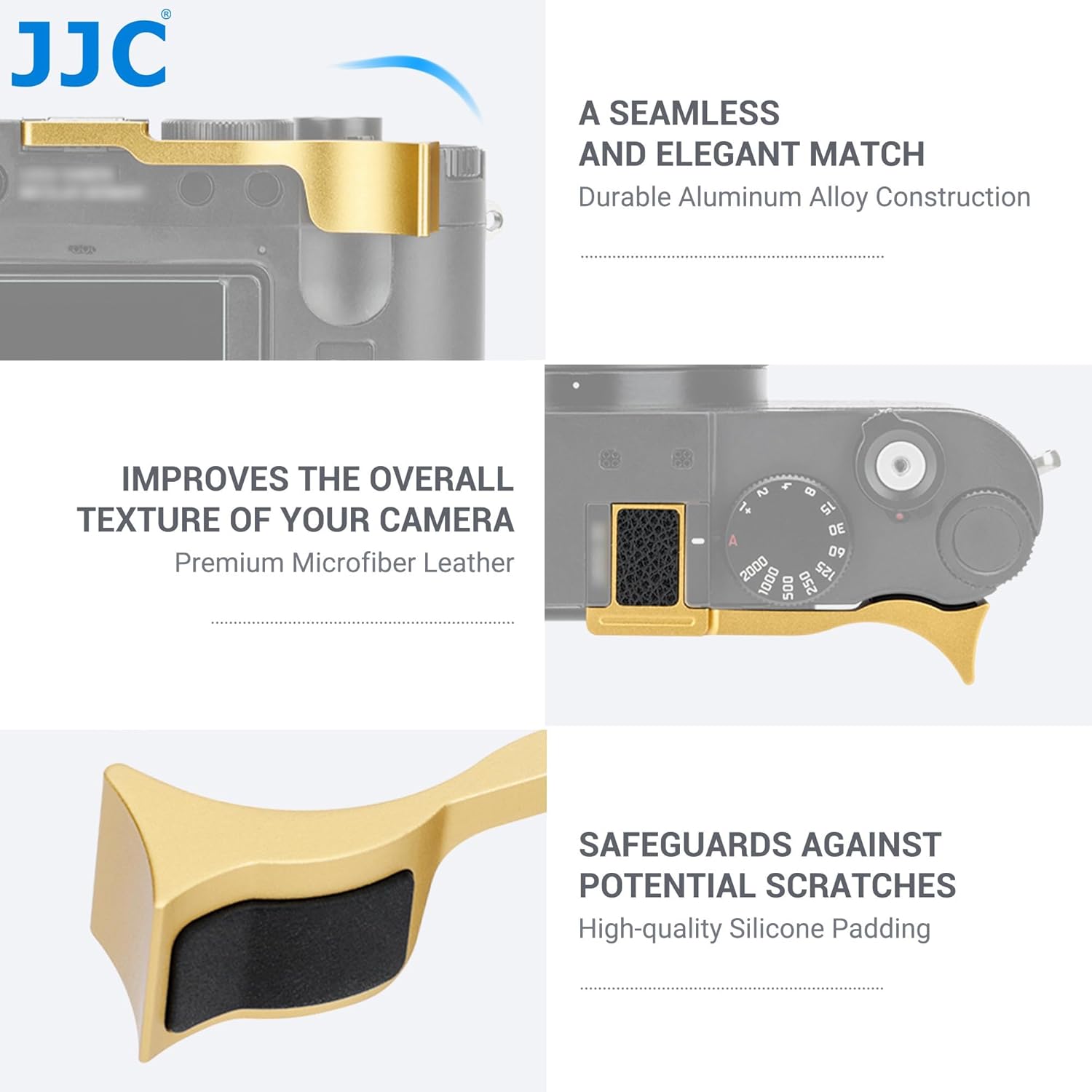 JJC Supporto per Pollice Leica Q3, Q3 43, Oro - immagine 5