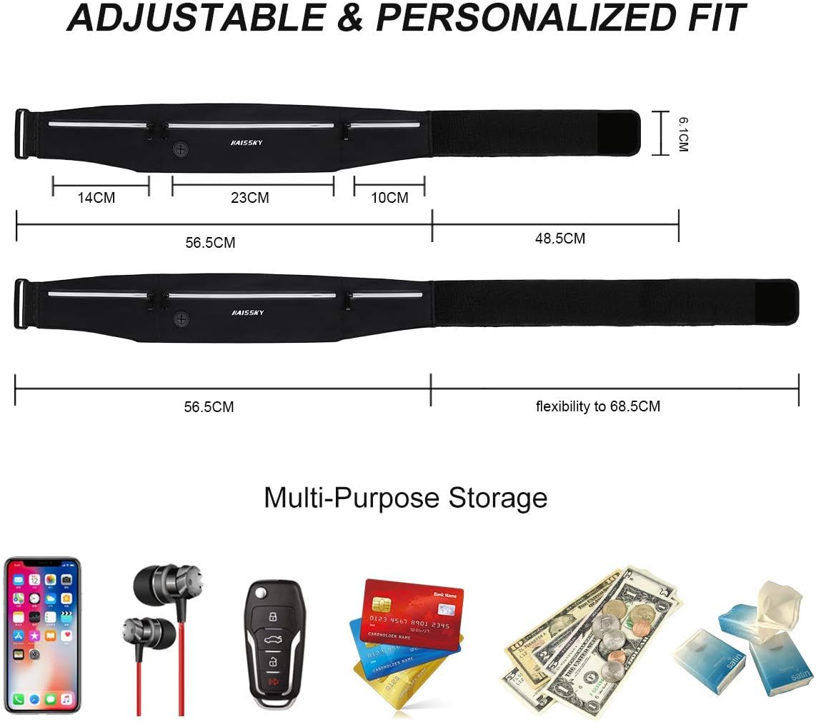HAISSKY Cintura da Corsa con Cerniera e Foro Cuffie - immagine 2