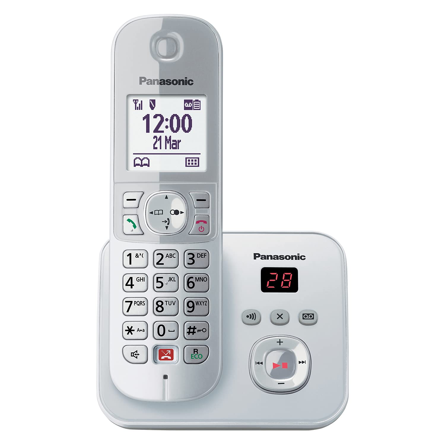 Panasonic KX-TG6861GS - Telefono Cordless con Segreteria, Argento