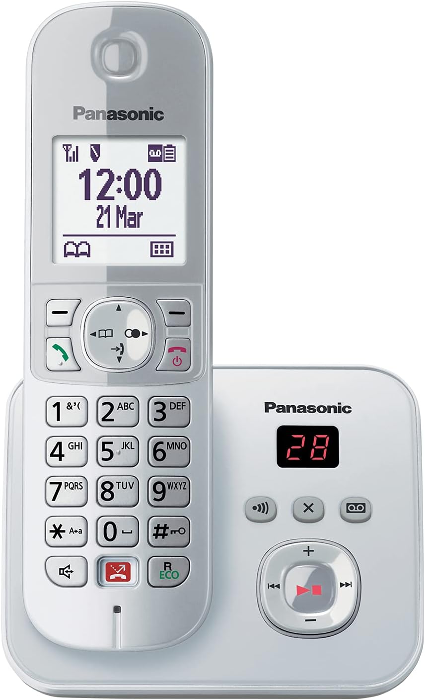 Panasonic KX-TG6861GS - Telefono Cordless con Segreteria, Argento - immagine 1