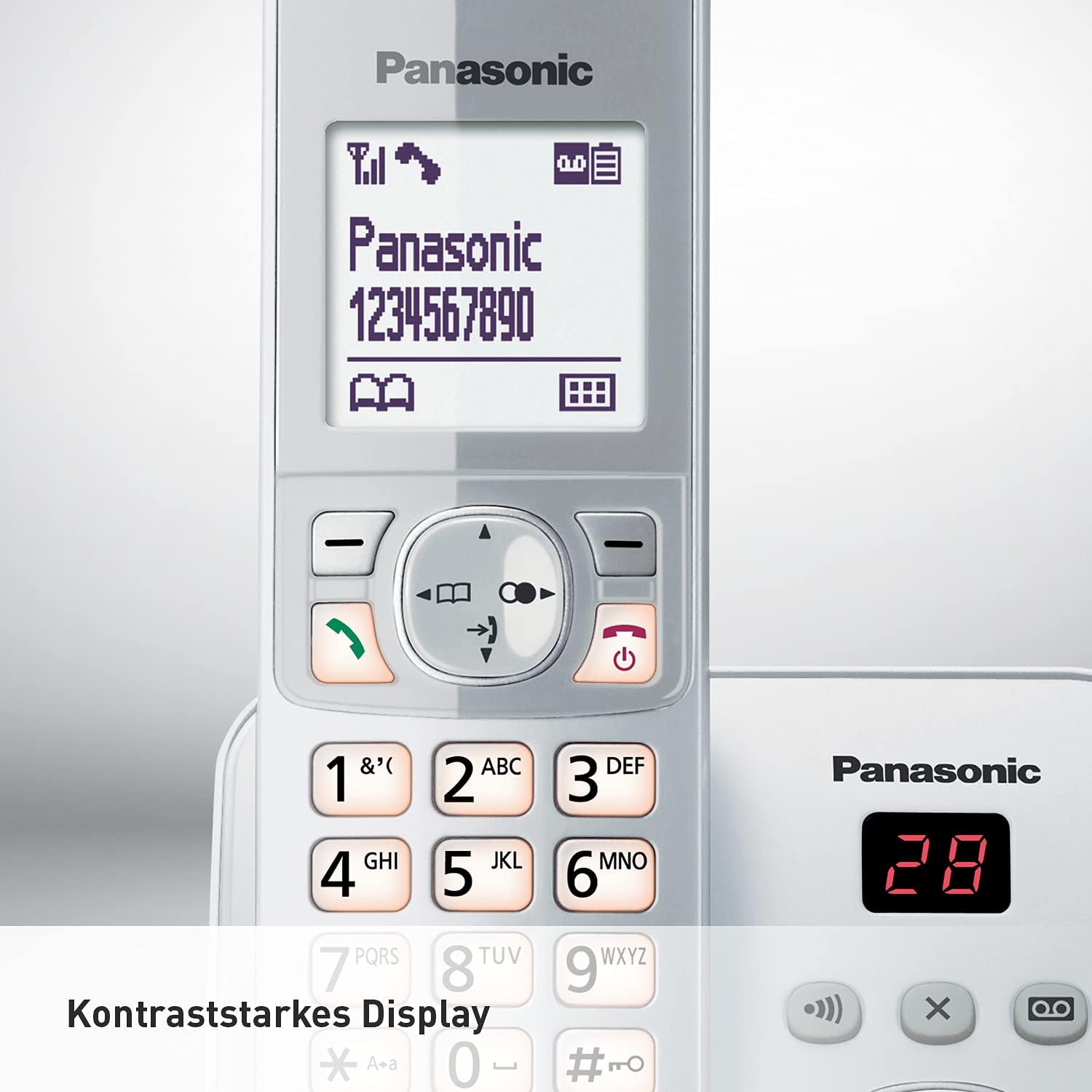 Panasonic KX-TG6861GS - Telefono Cordless con Segreteria, Argento - immagine 4