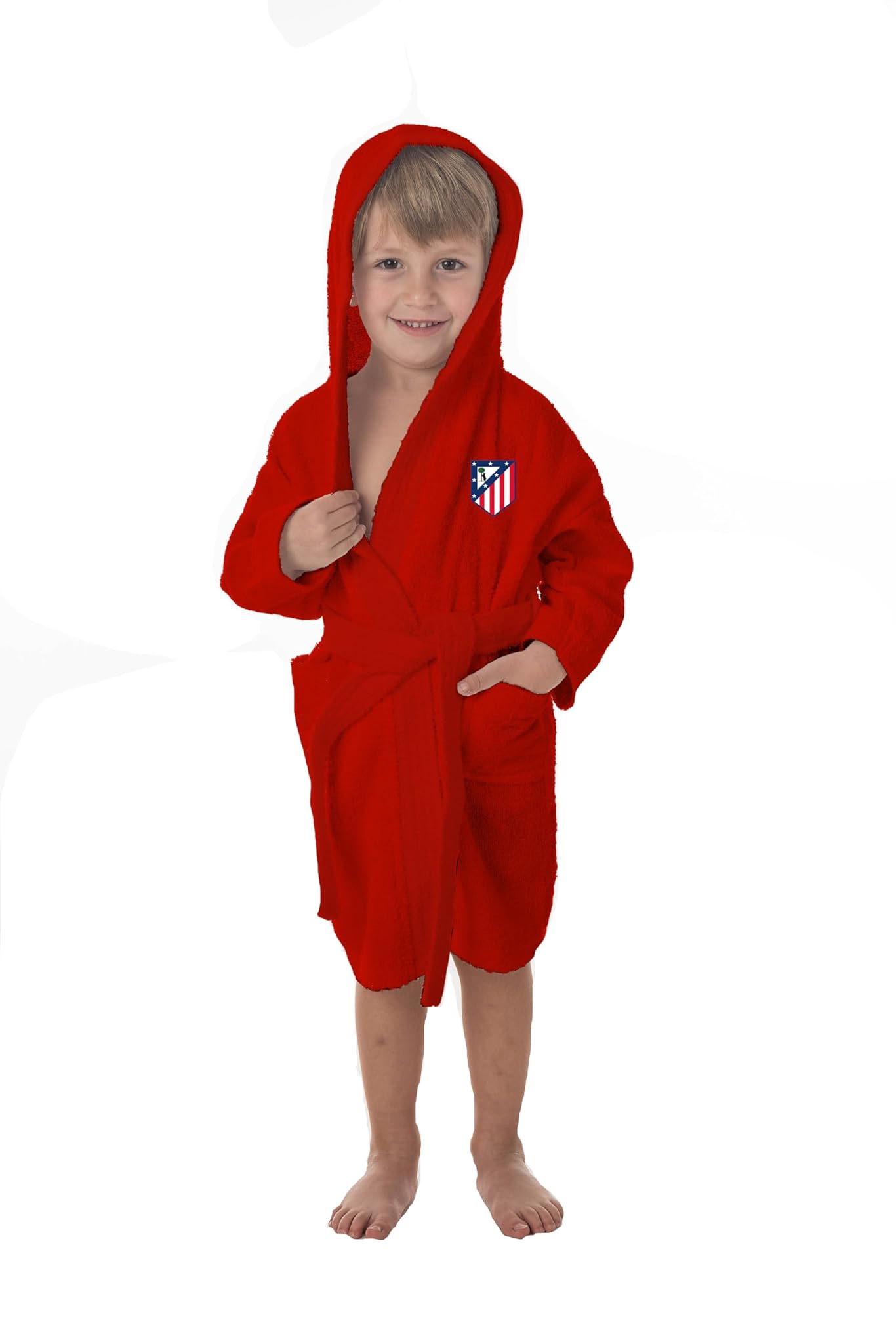 Asditex Accappatoio spugna cotone Licenza Atlettica de Madrid, taglia 10/12