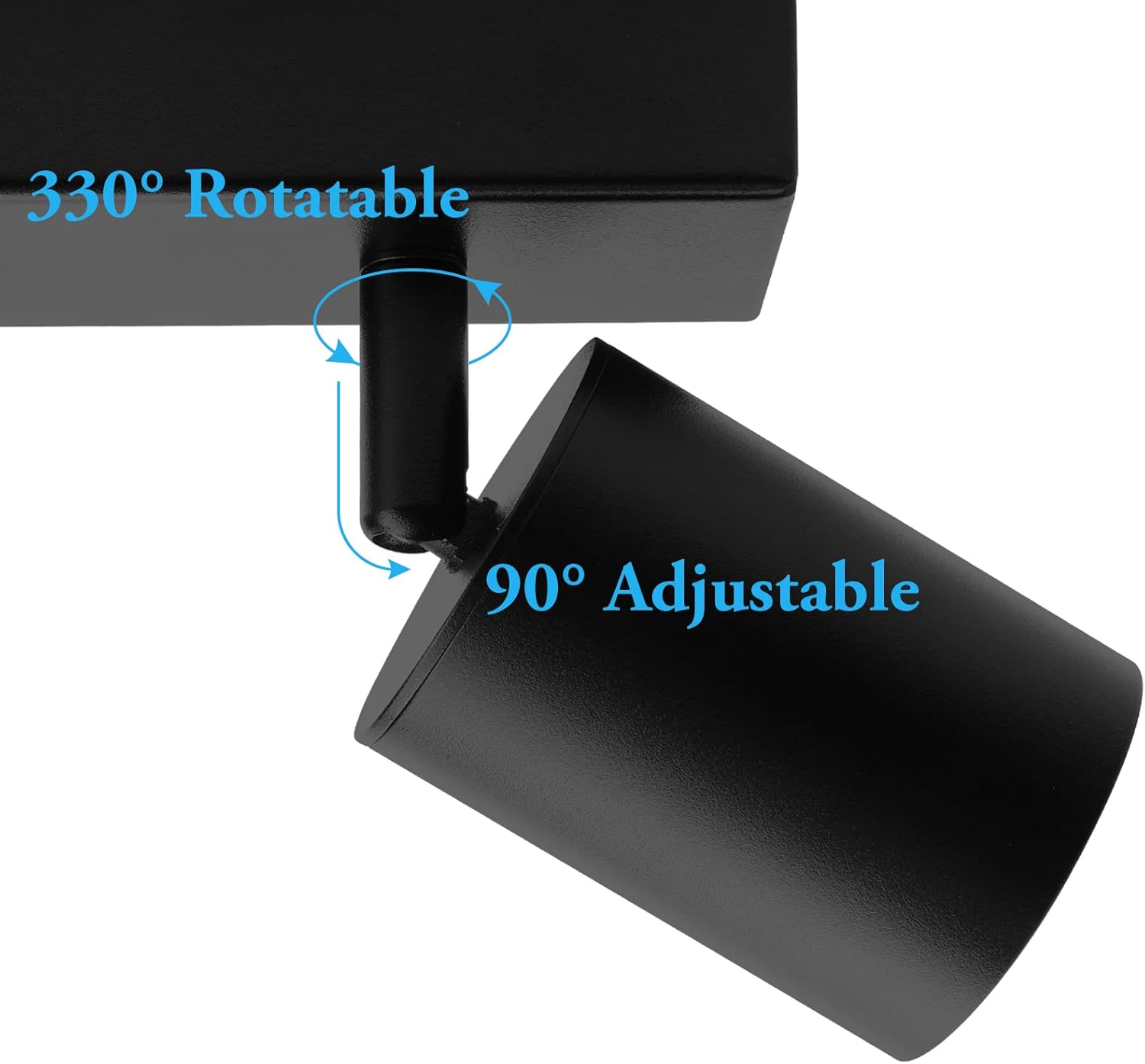 Klighten Faretti da Soffitto Orientabili Nero, 3 Luci GU10 - immagine 3