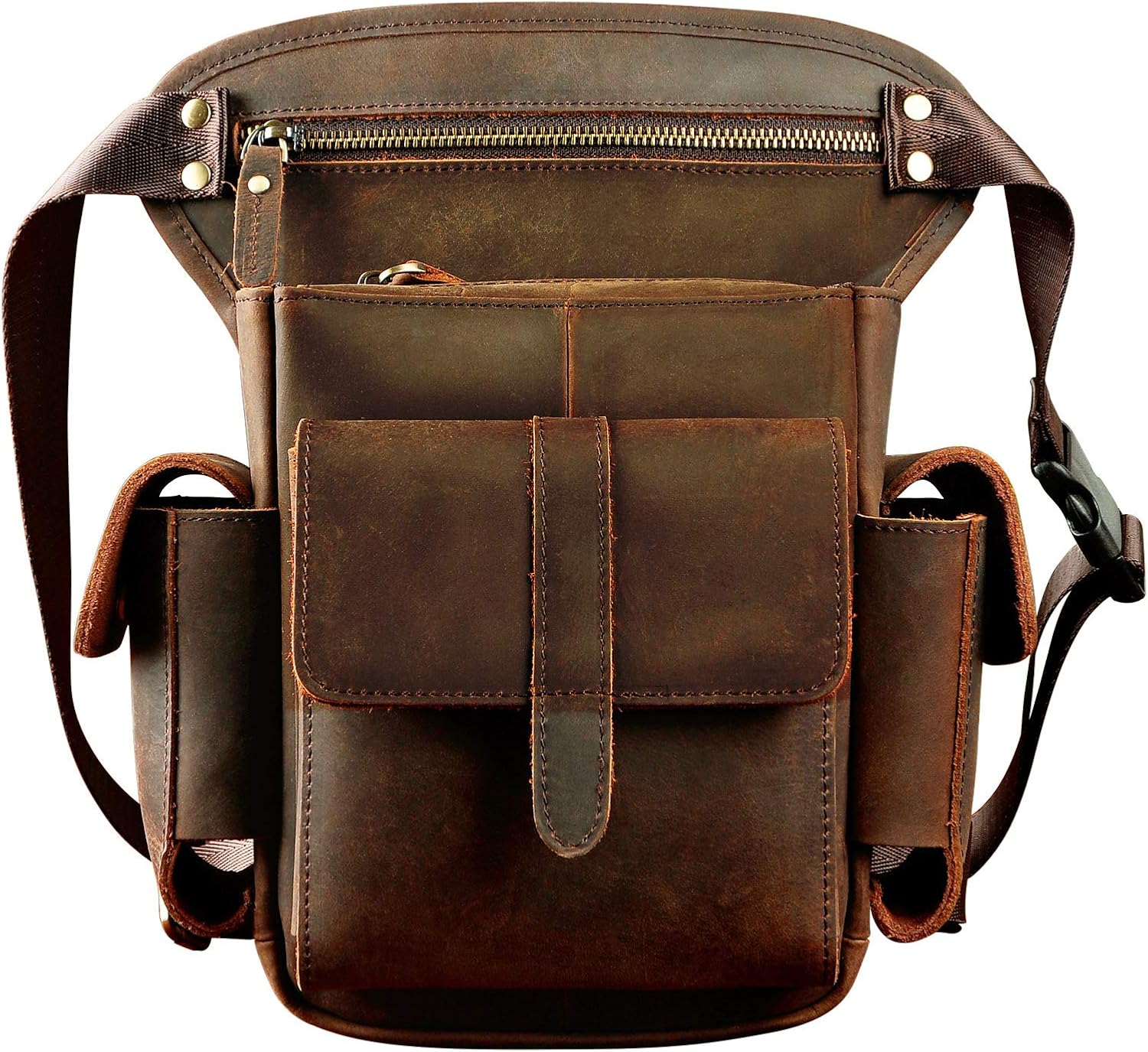 Le'aokuu Borsa a Tracolla in Vera Pelle da Uomo - immagine 1