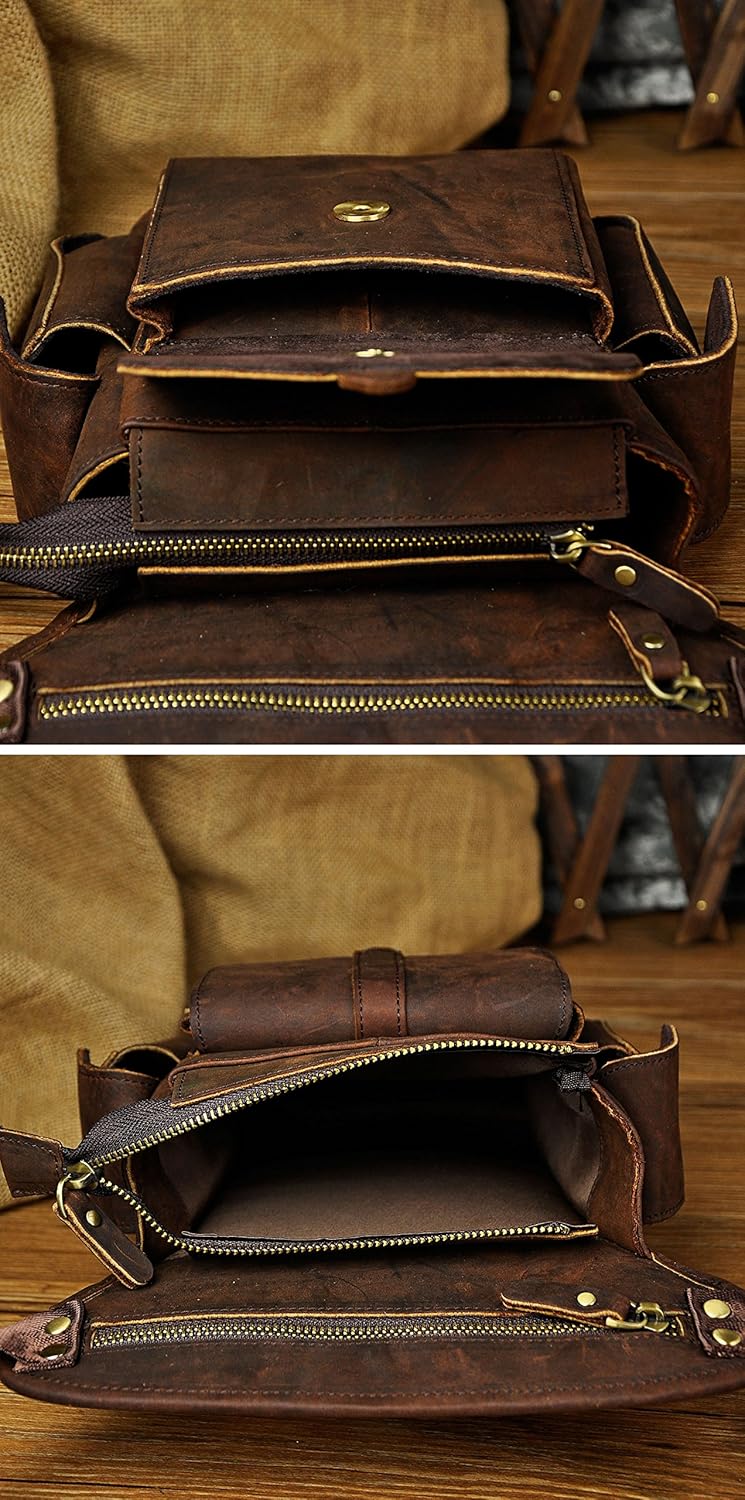 Le'aokuu Borsa a Tracolla in Vera Pelle da Uomo - immagine 4