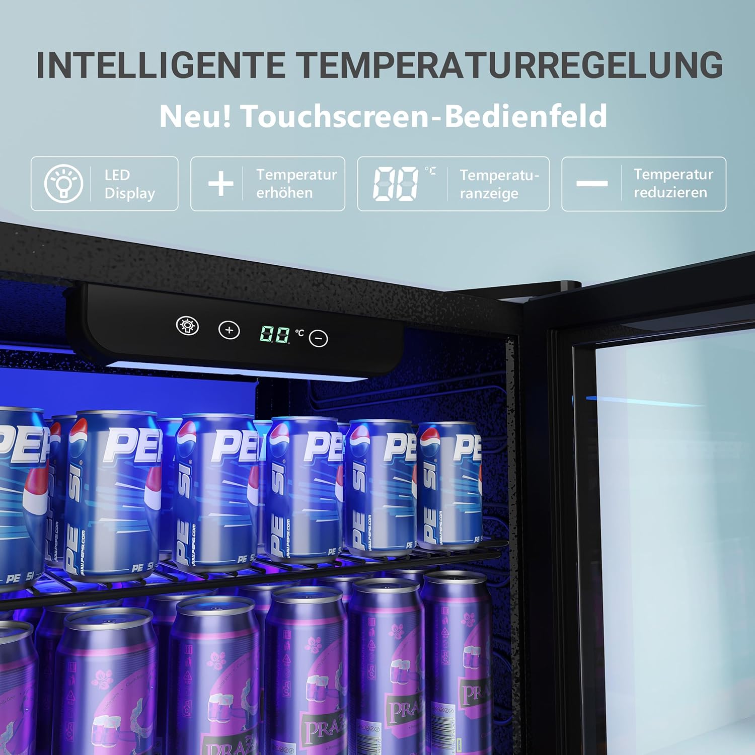 EUHOMY Frigorifero per Bevande 37L, Nero - immagine 3