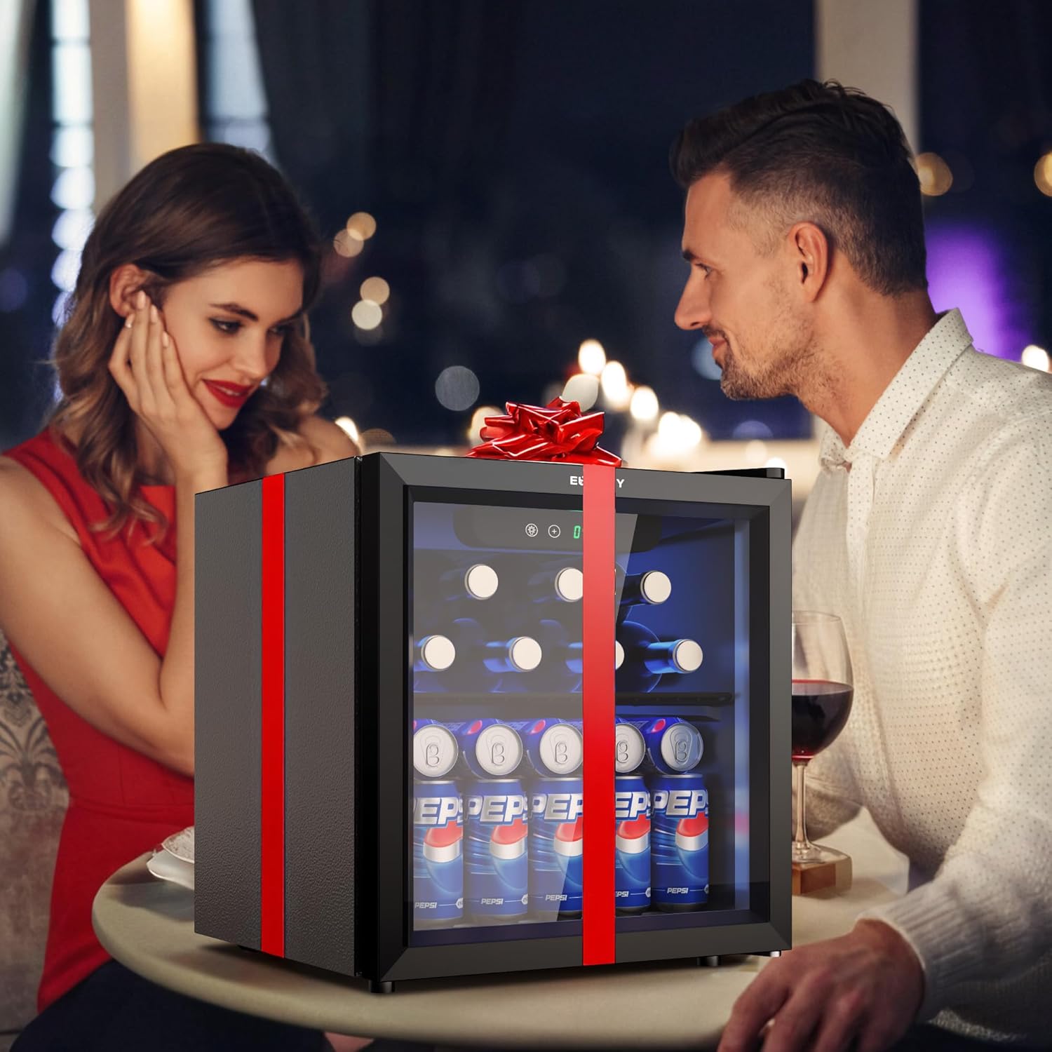 EUHOMY Frigorifero per Bevande 37L, Nero - immagine 9