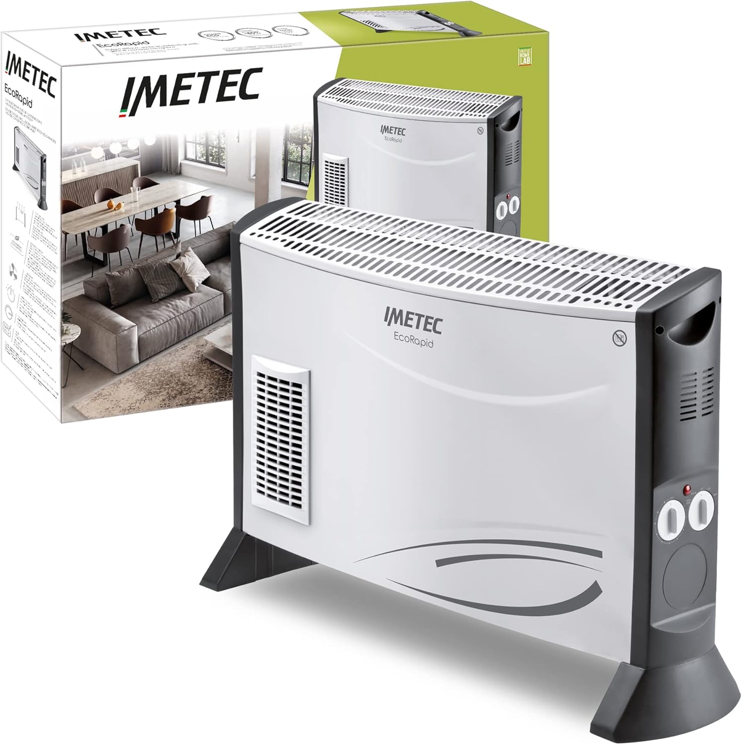 Imetec Eco Rapid - Stufa Elettrica 2000 W