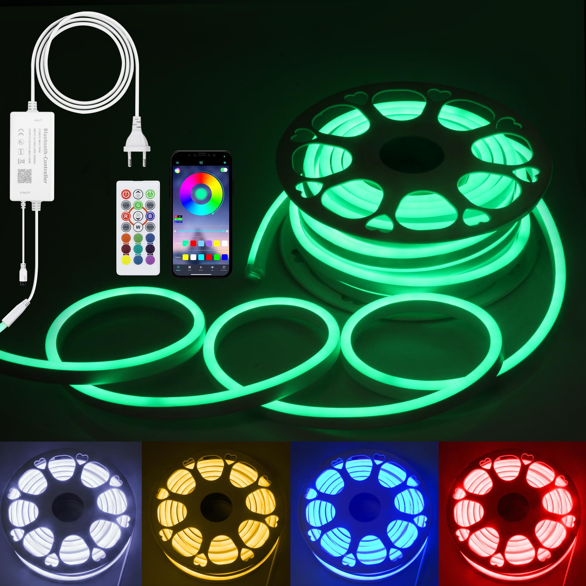 Alitove Striscia LED RGB 230V Dimmerabile 15M IP65