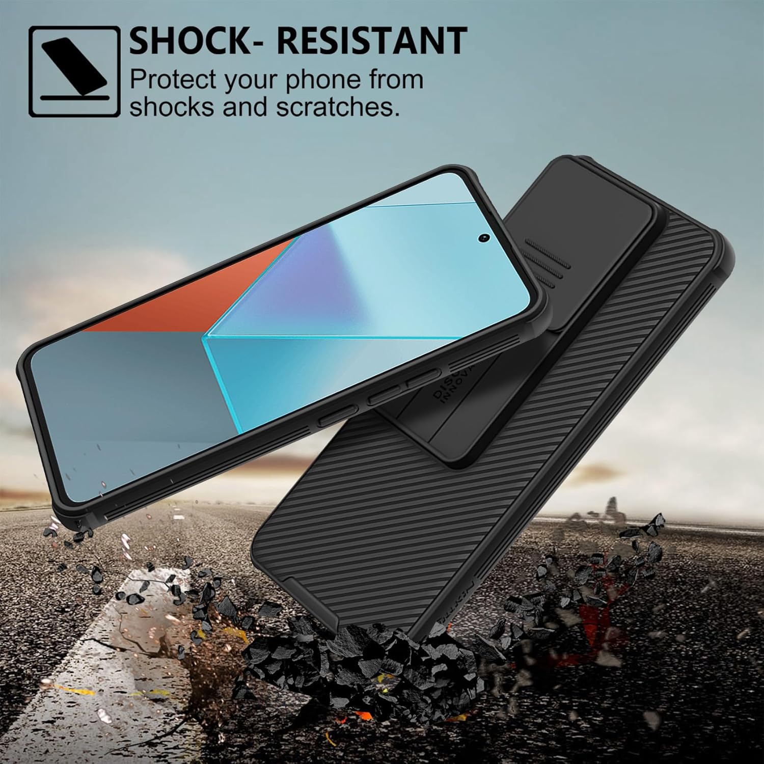 Aroyi Cover per Xiaomi Redmi Note 13 Pro 5G / Poco X6 5G, Nero - immagine 4