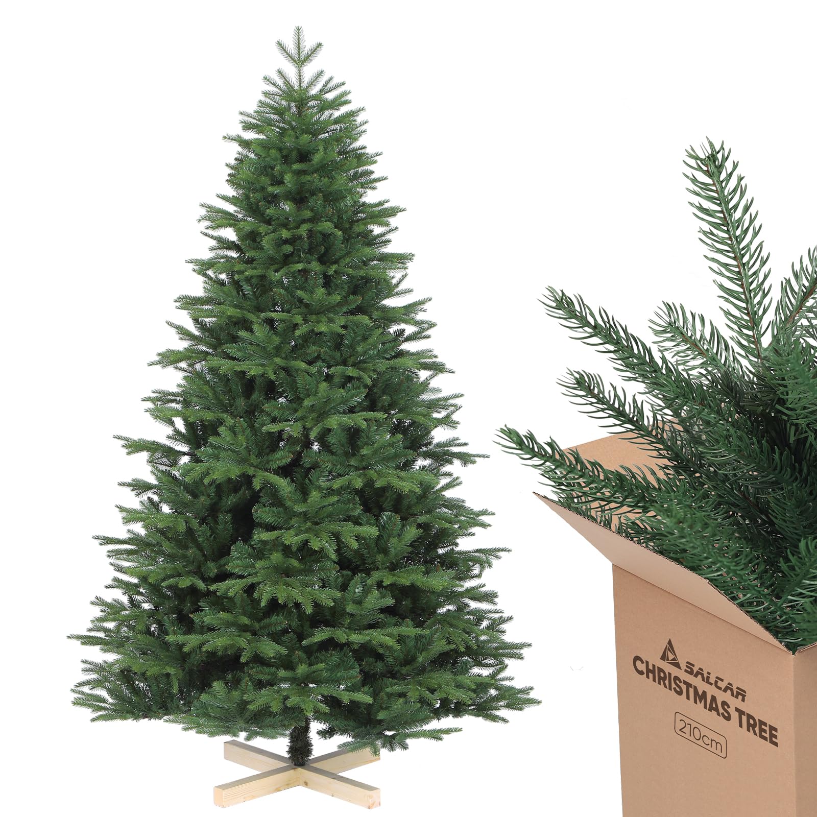 Salcar Albero di Natale Artificiale 210 cm Folto